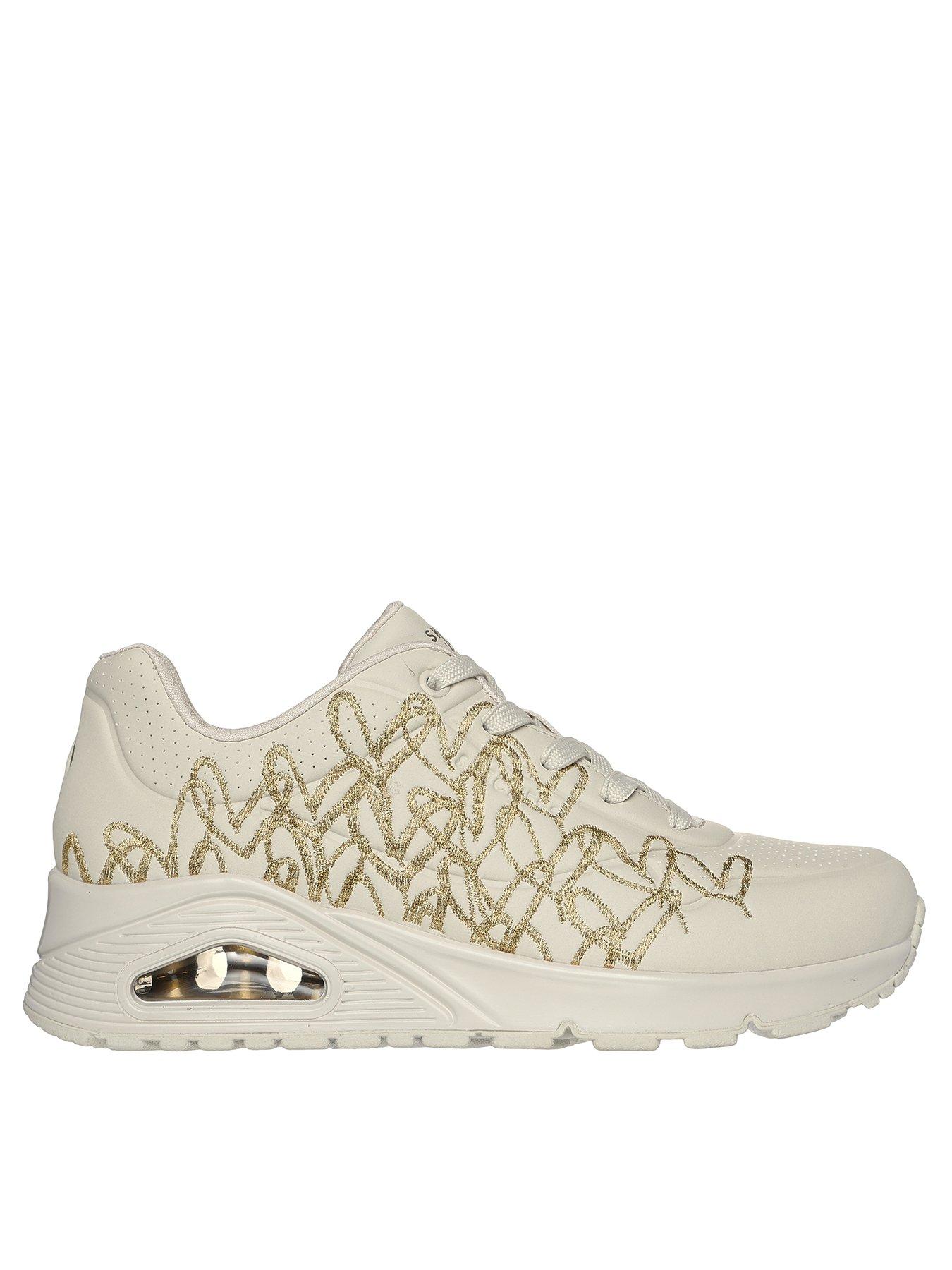 Skechers embroidered lace up sneakers online