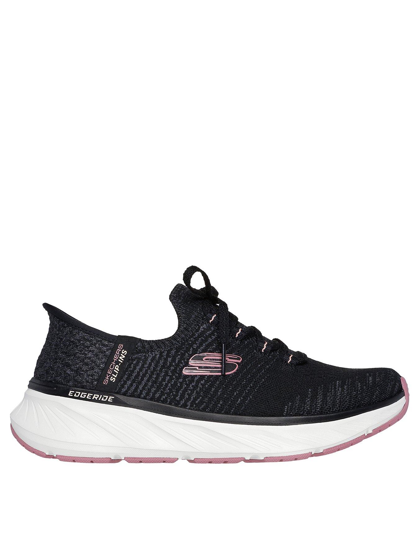 Skechers Knit Fixed Laced Slip ins Navy lavender littlewoods