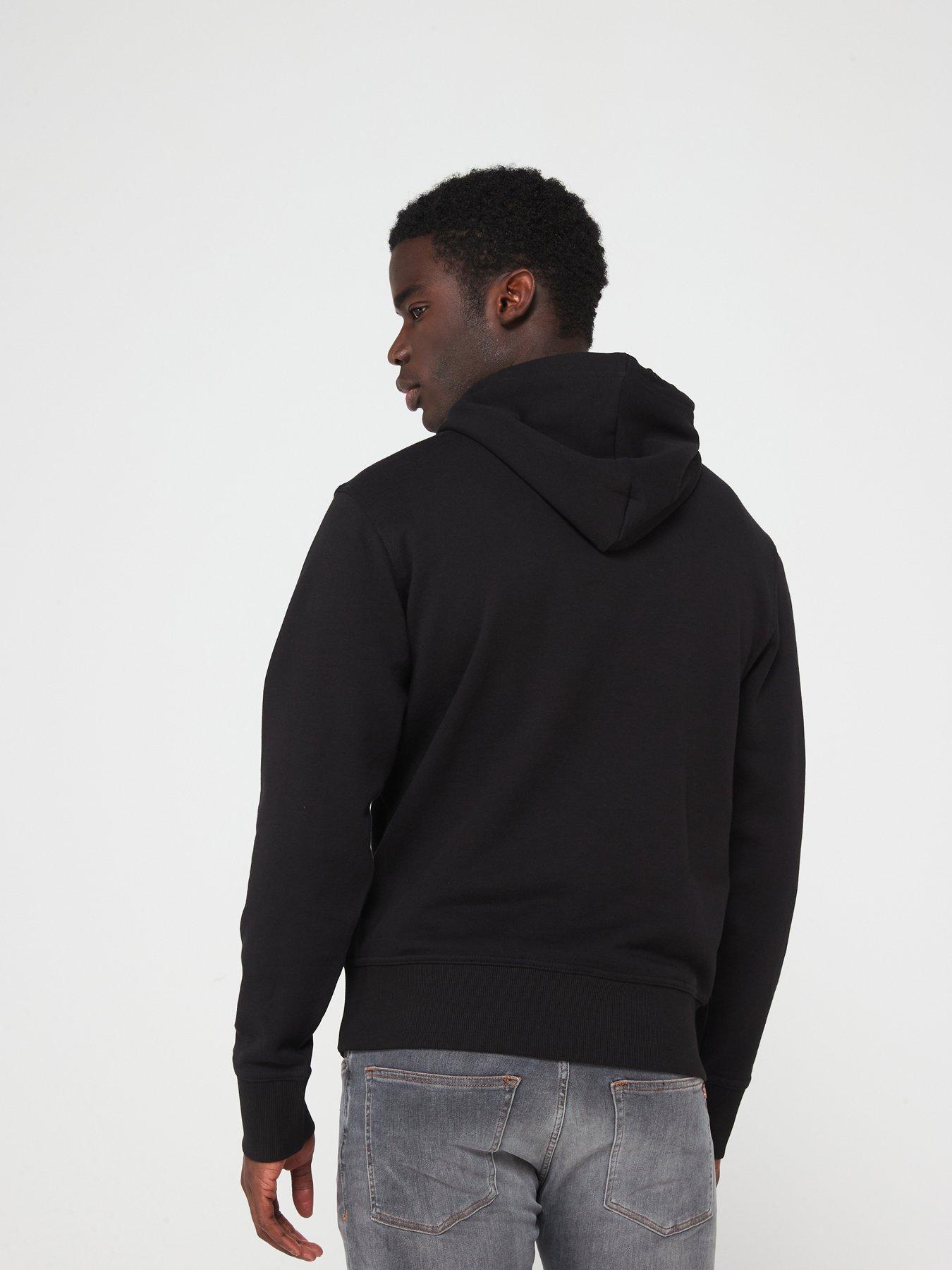 stillFront image of boss-webasic-logo-overhead-hoodie-black