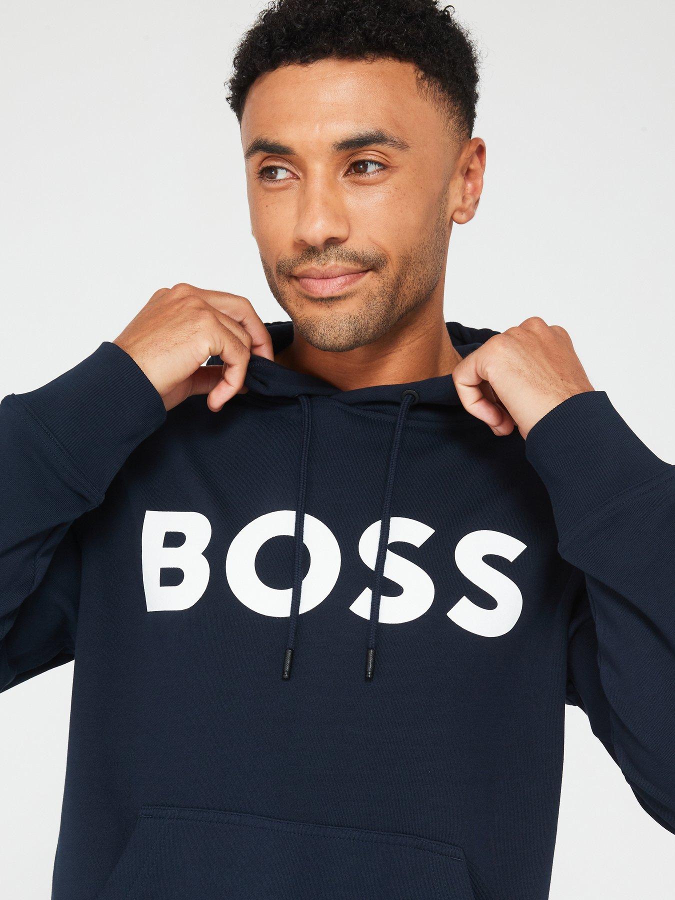  image of boss-webasic-logo-overhead-hoodie-navy