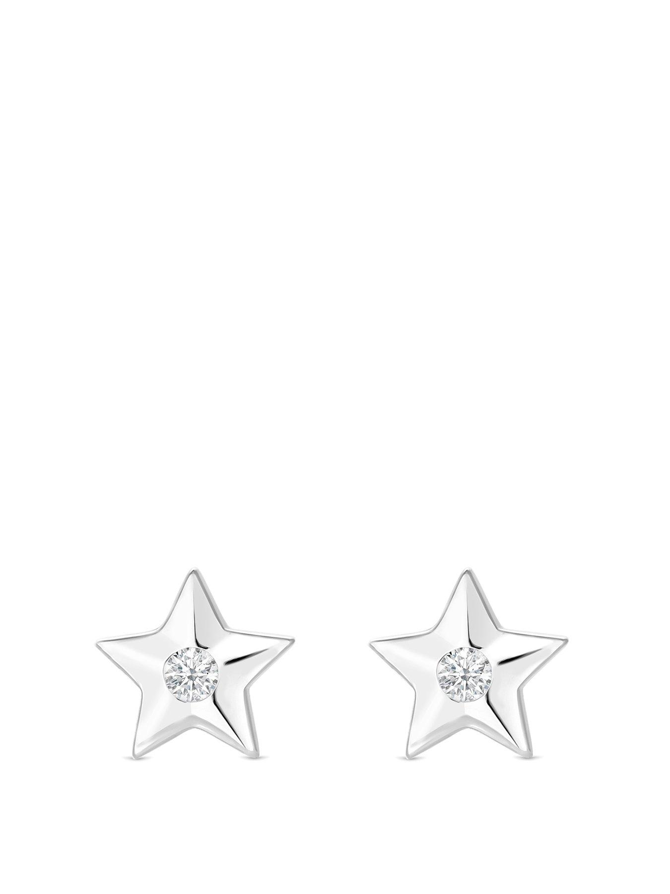  image of simply-silver-sterling-silver-925-mini-star-stud-earrings