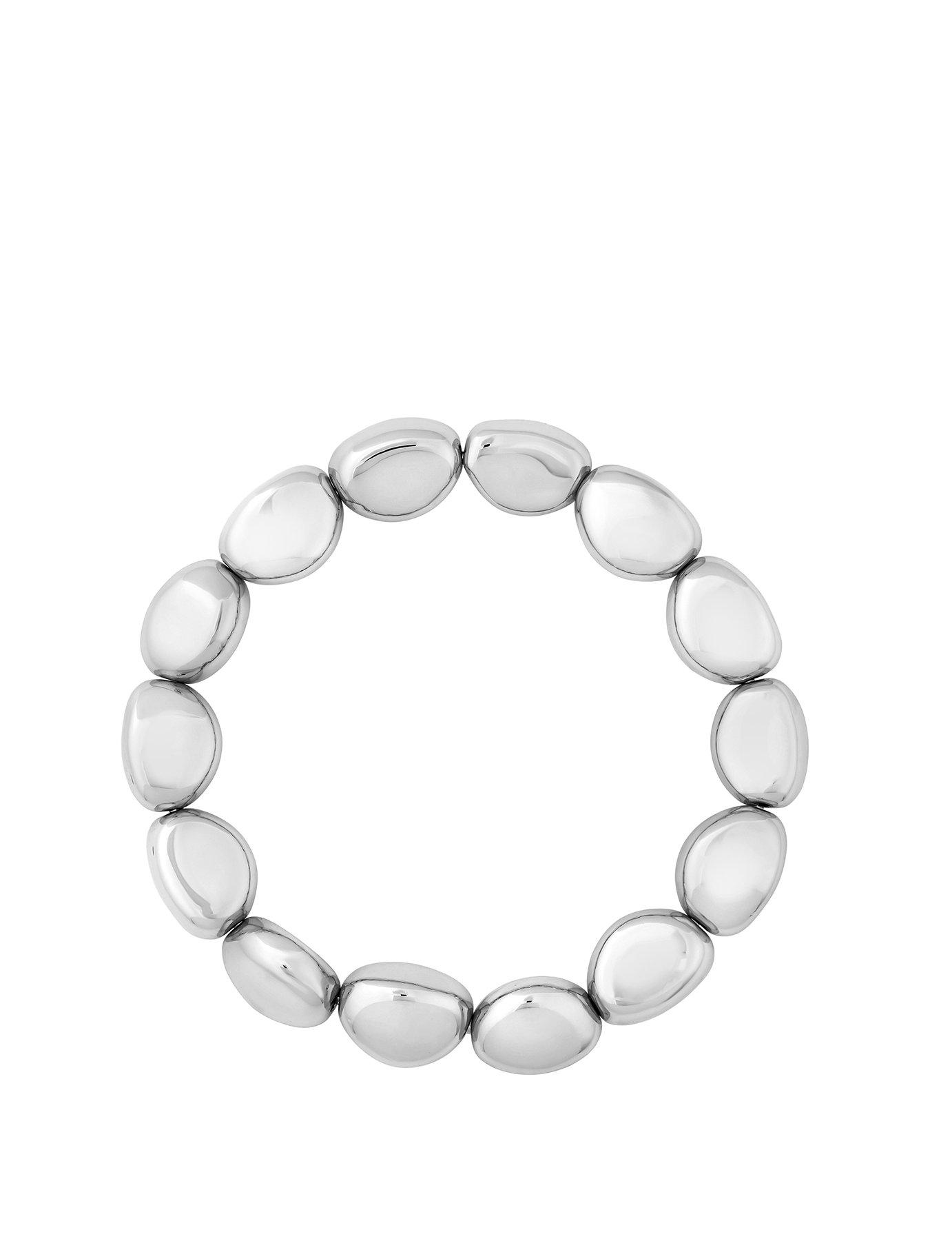 undefined Silver Plate Polsihed Nugget Bracelet