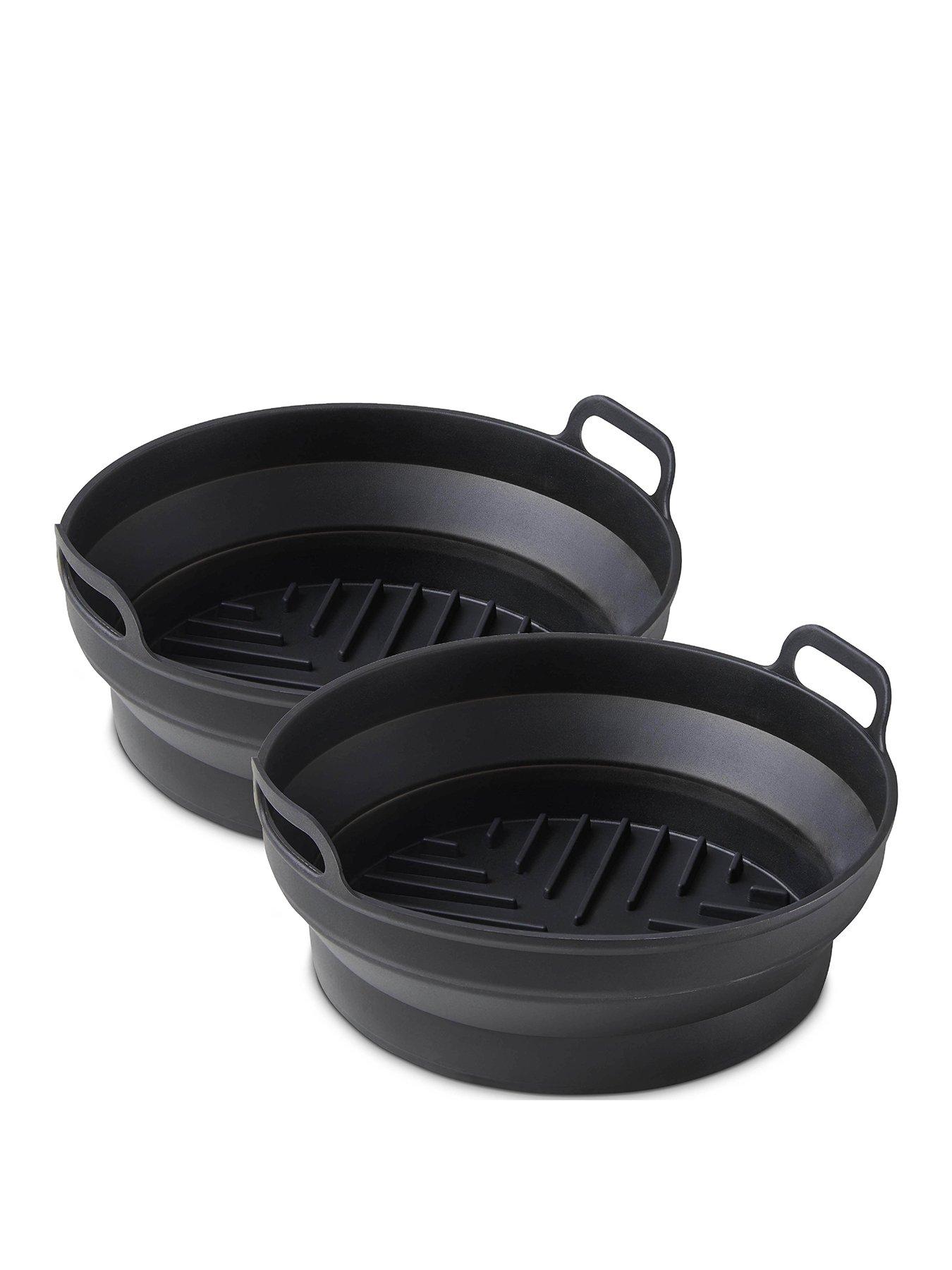 undefined Round Silicone Air Fryer Trays – Set of 2