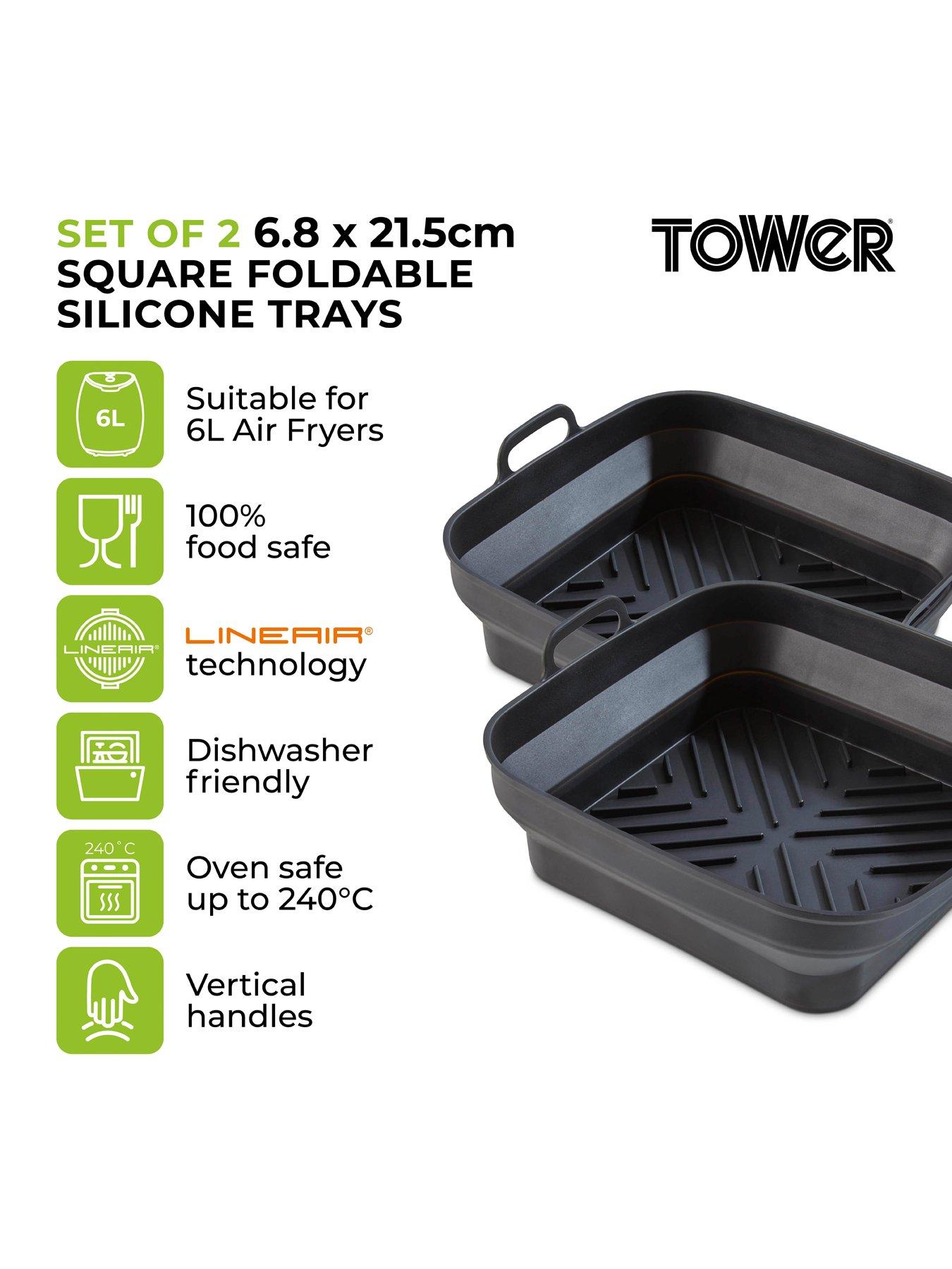  image of tower-square-air-fryer-trays-set-of-2-reusable-silicone-t843092
