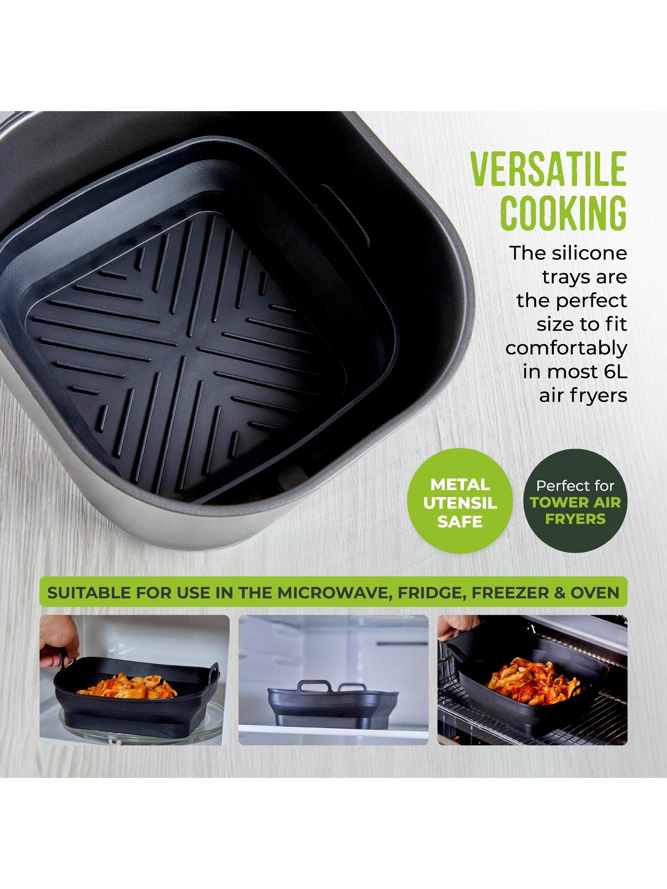  image of tower-square-air-fryer-trays-set-of-2-reusable-silicone-t843092