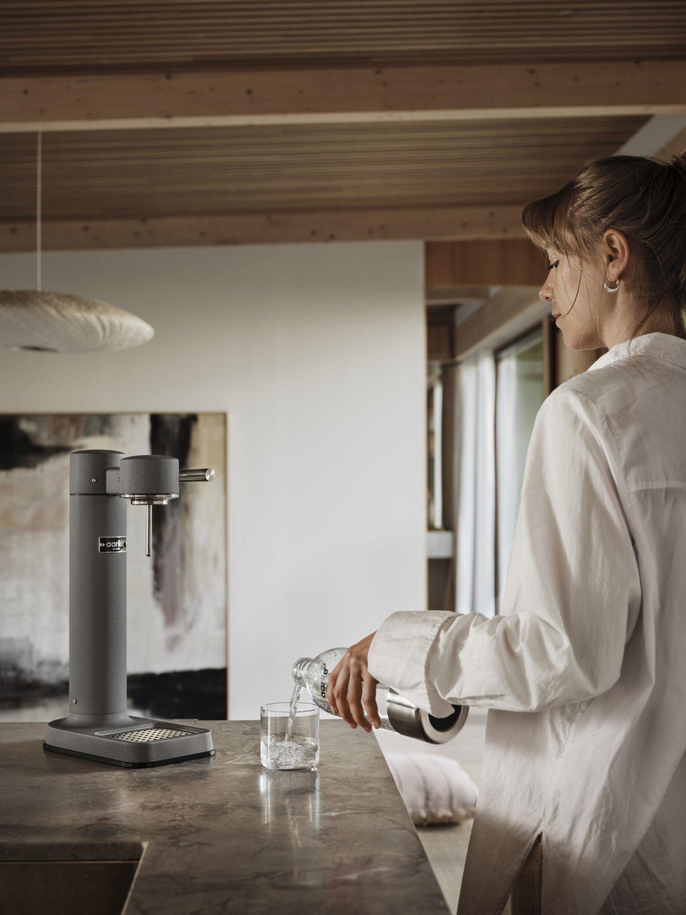 image of aarke-carbonator-3-matte-grey-sparkling-water-maker-co2-gas-cylinder