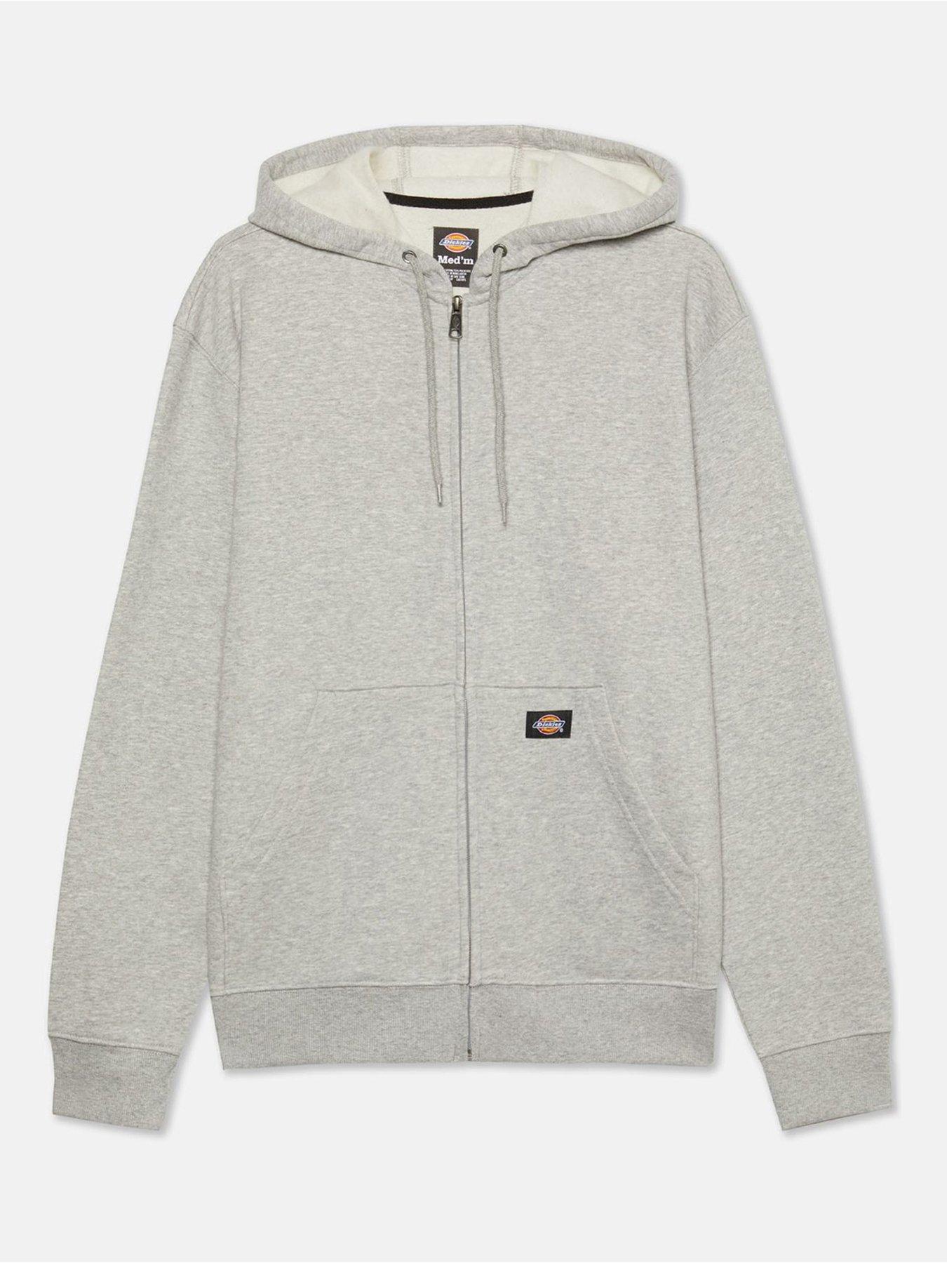  image of dickies-mens-everyday-fleece-zip-hoodie-grey