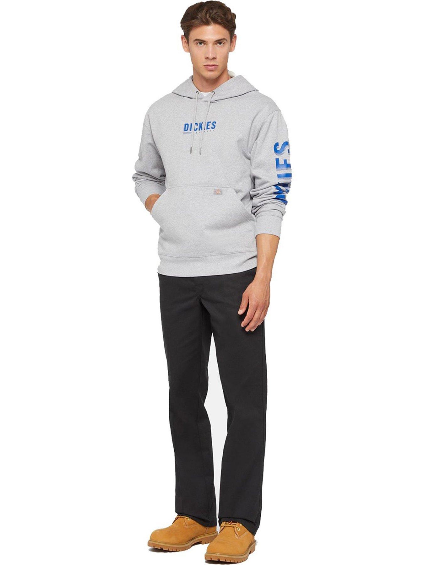  image of dickies-mens-graphic-pullover-fleece-grey