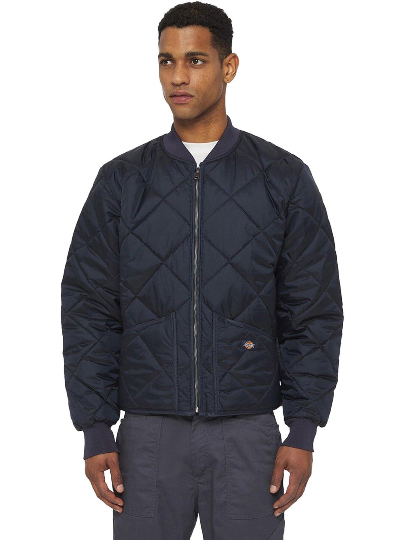 Dickies Mens Diamond Quilted Nylon Jacket - Navy