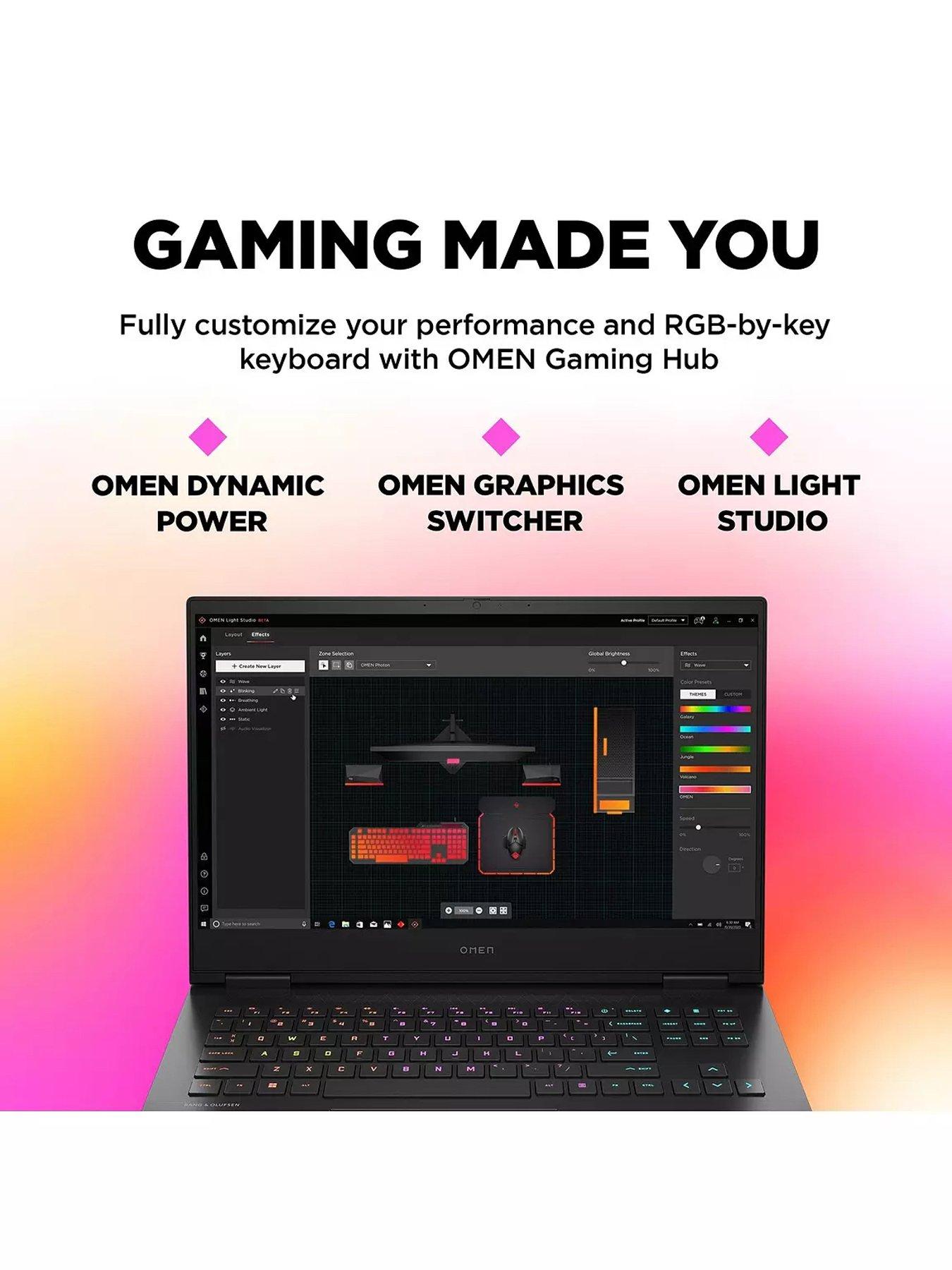 Image 6 of 8 of HP Omen 16-xd0003na Gaming Laptop - 16in FHD, GeForce RTX 4050, AMD Ryzen 7, 16GB RAM, 512GB SSD