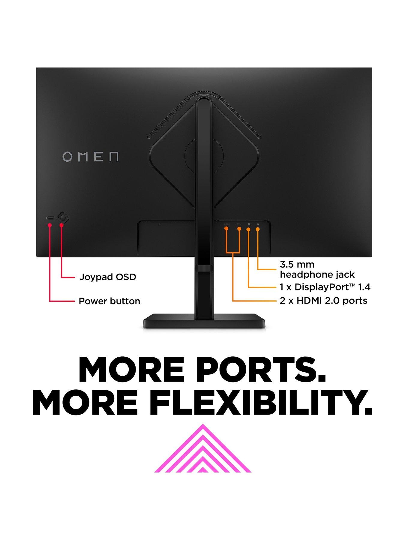 Image 7 of 8 of HP OMEN 32q Gaming Monitor - 31.5in QHD (2560 x 1440)&nbsp;165hz, 1ms Response, AMD FreeSync&trade; Premium,&nbsp;Adjustable Stand, PC &amp; Console Compatible