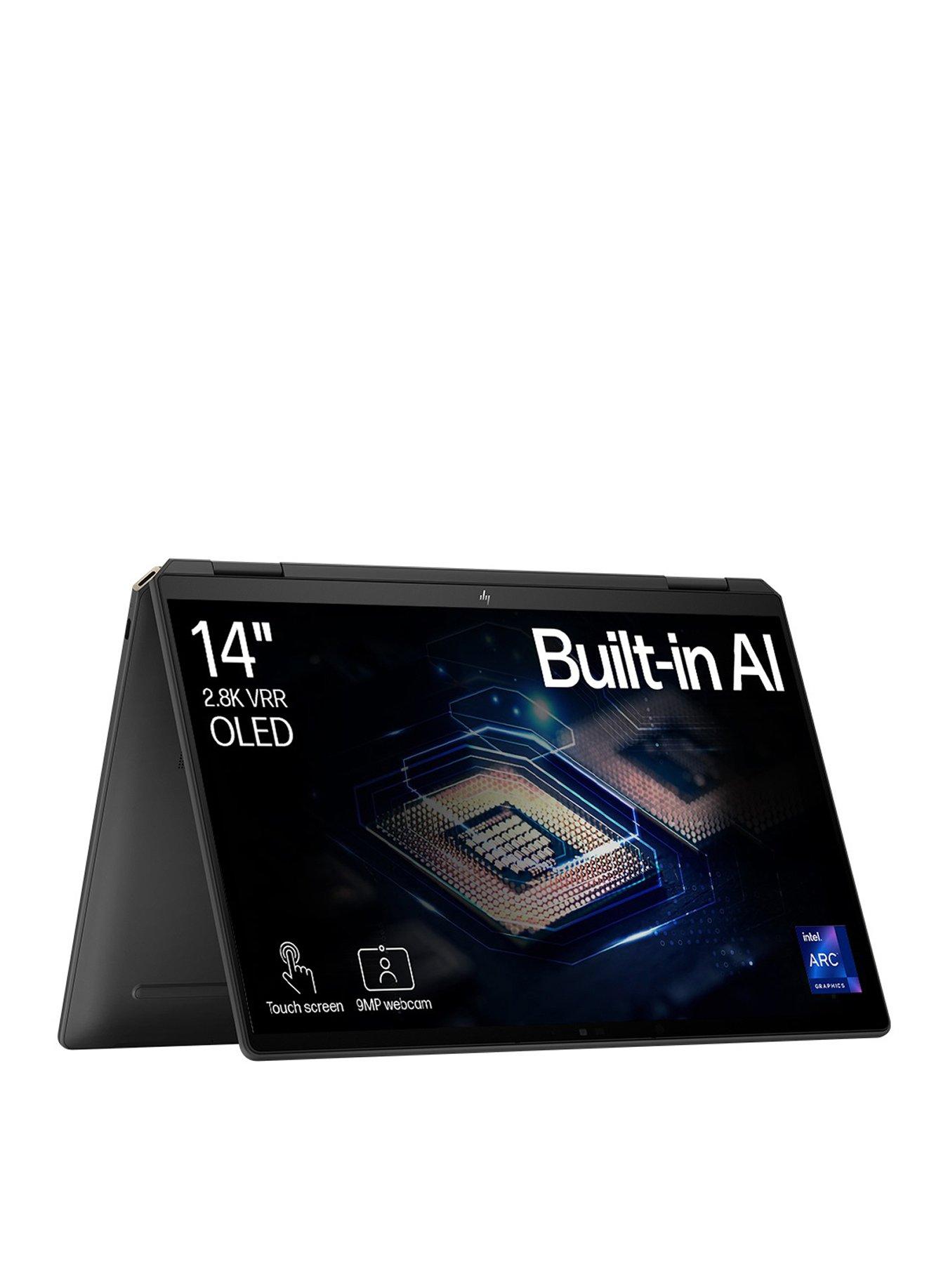 Image 1 of 8 of HP Spectre x360 14-eu0006na, Ultra 5-125H, 16GB RAM 512GB SSD, 14in OLED Laptop - Black