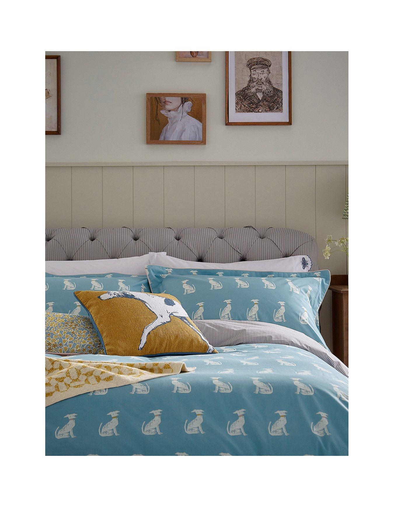 Joules Blockprint Dogs Duvet Cover Set
