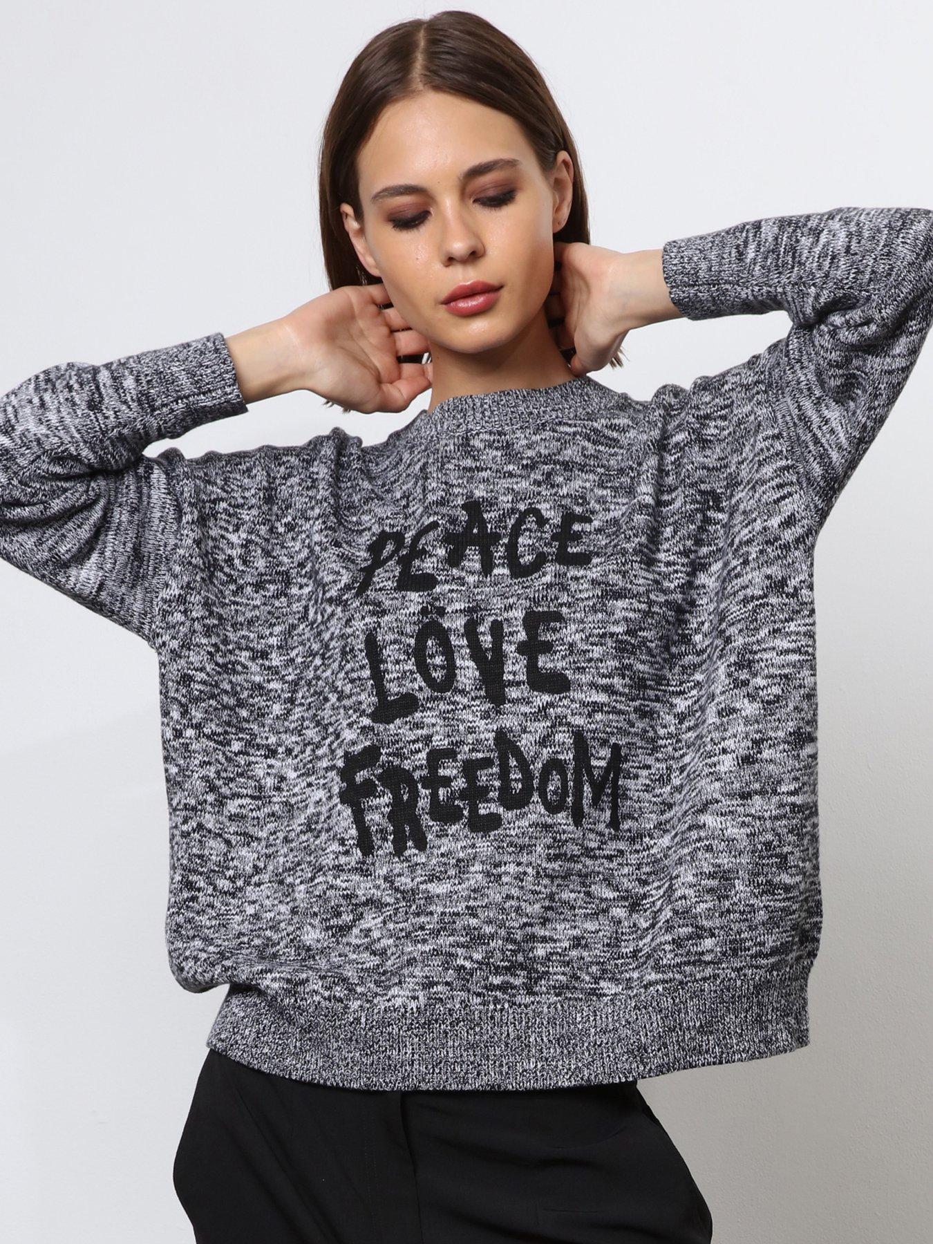 Slogan sale oversized jumper