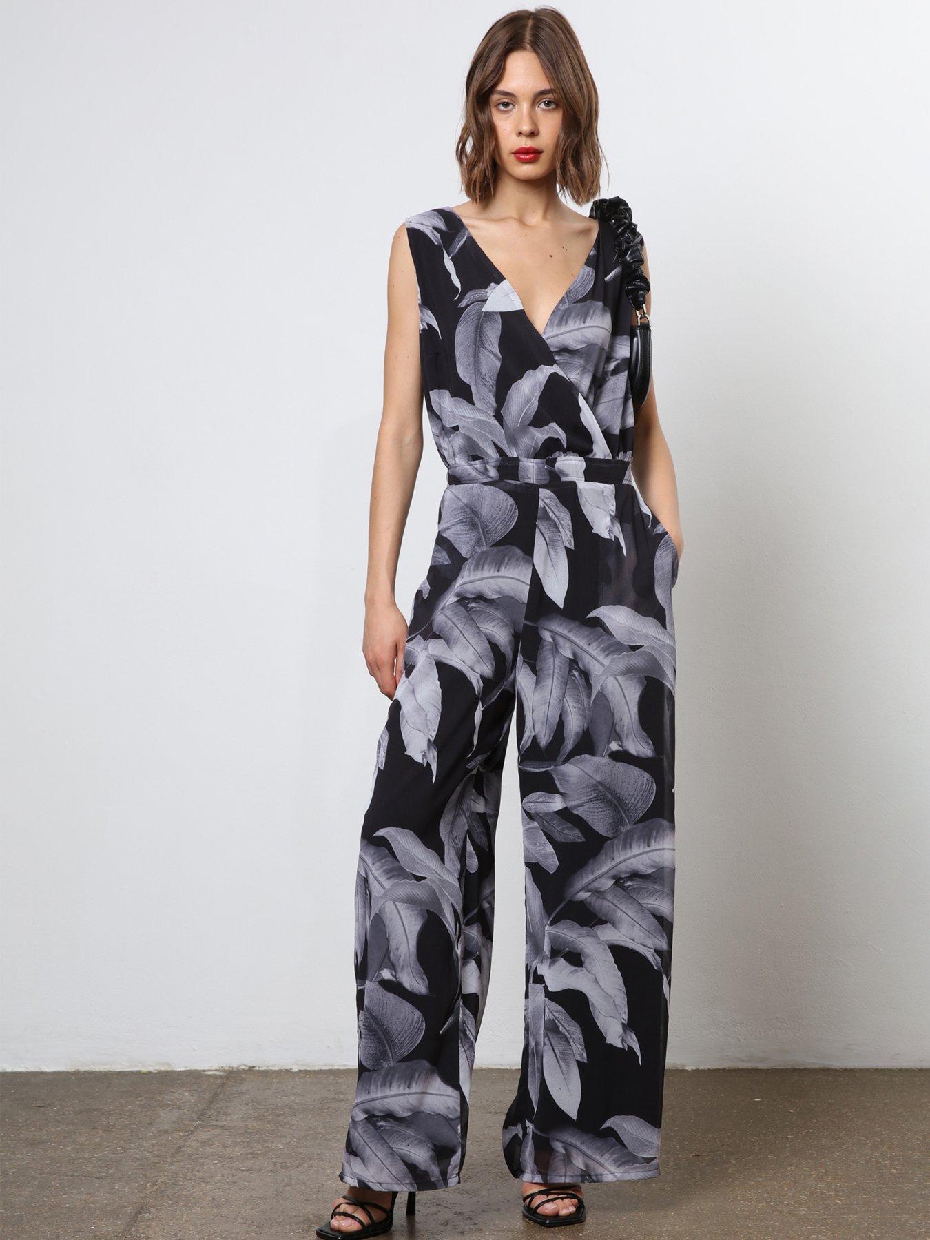 Religion Wide Leg Jumpsuit - Black