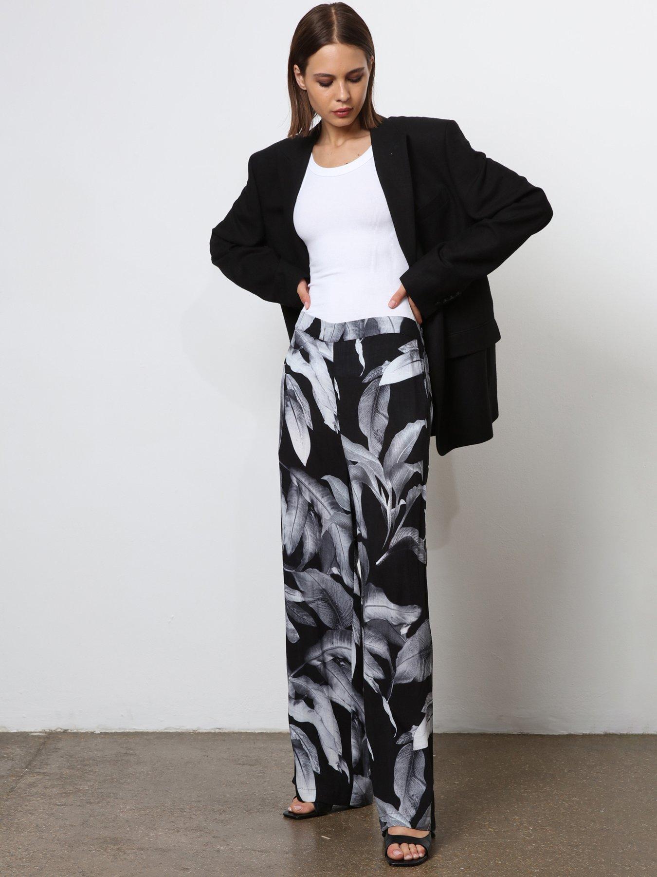 undefined Wide Leg Trousers - Black