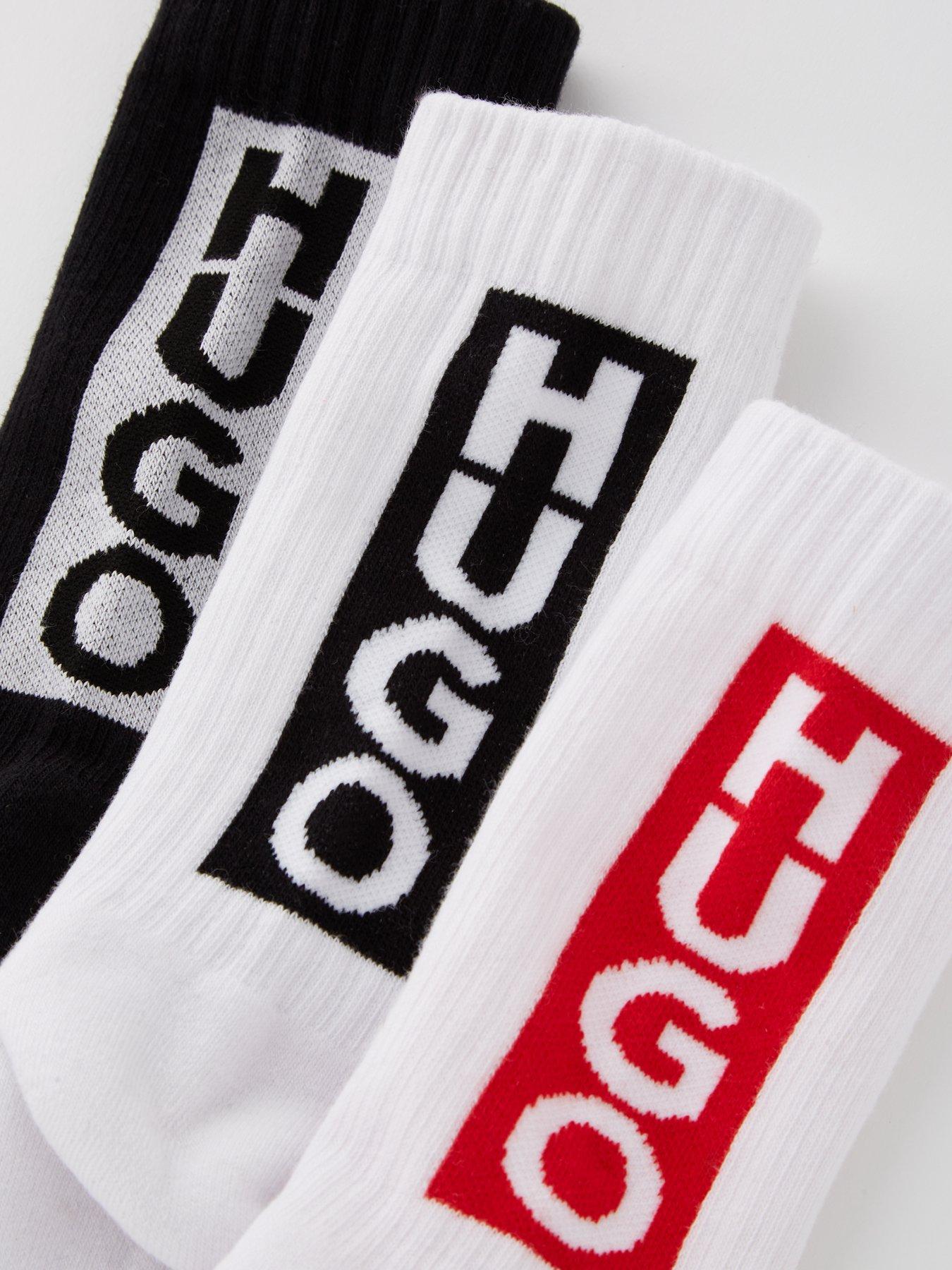 Image 3 of 3 of HUGO 3 Pack Back Label Crew Socks - Assorted - Multi