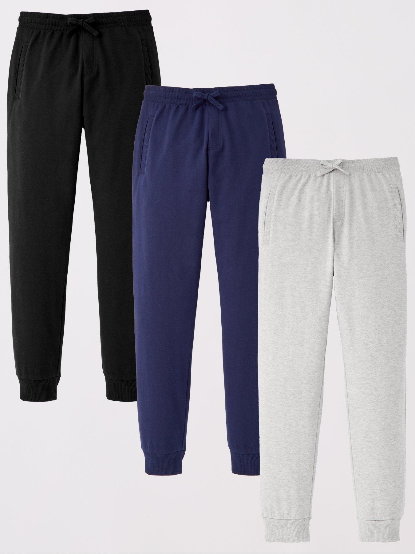 everyday-boys-3-pack-black-navy-and-grey-joggers-multi