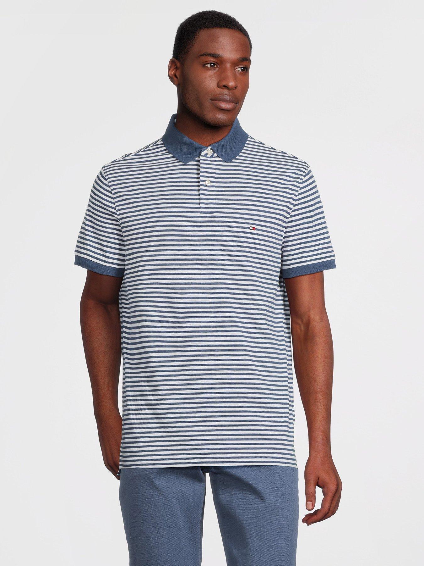front image of tommy-hilfiger-1985-regular-fit-stripe-polo-shirt-blue