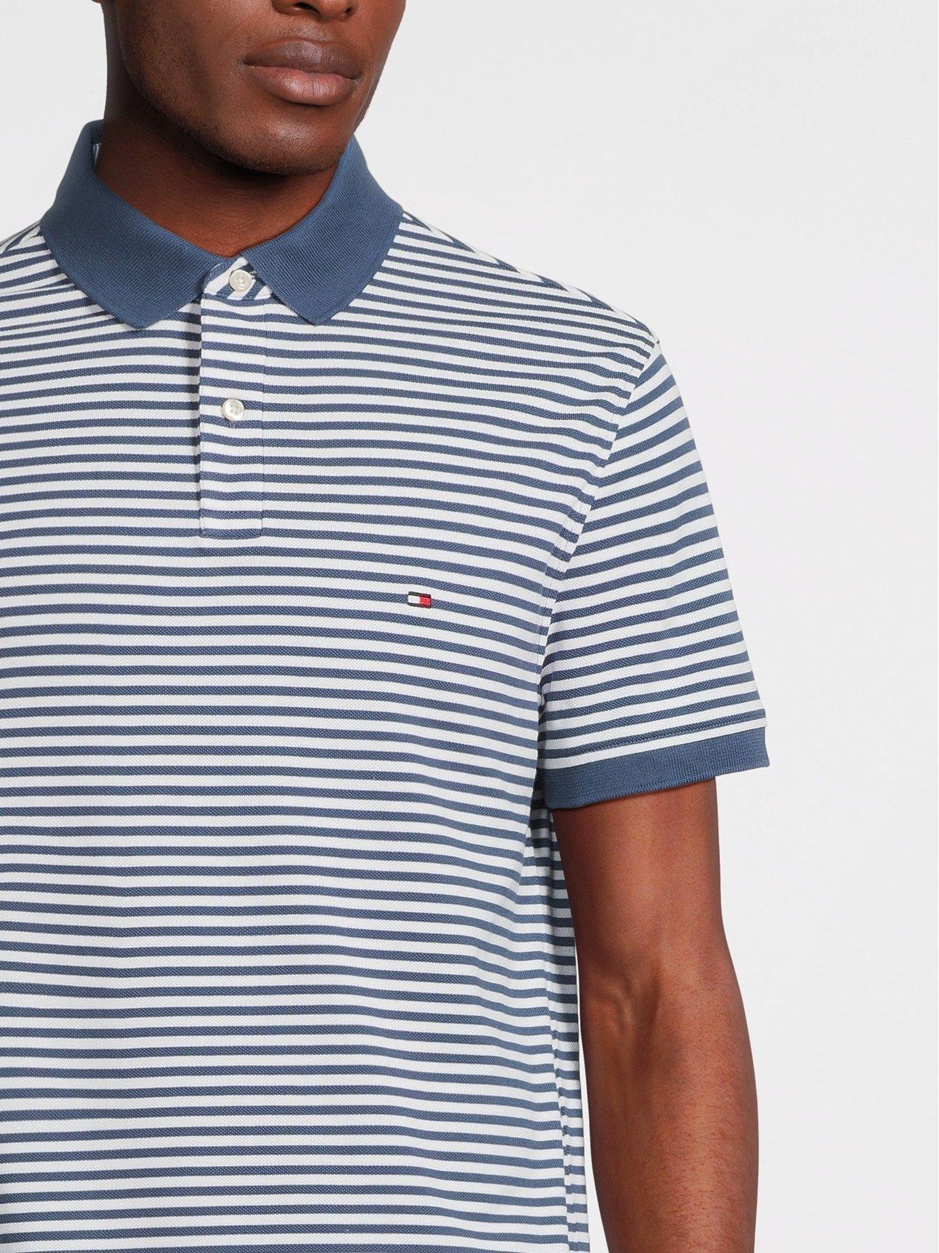  image of tommy-hilfiger-1985-regular-fit-stripe-polo-shirt-blue