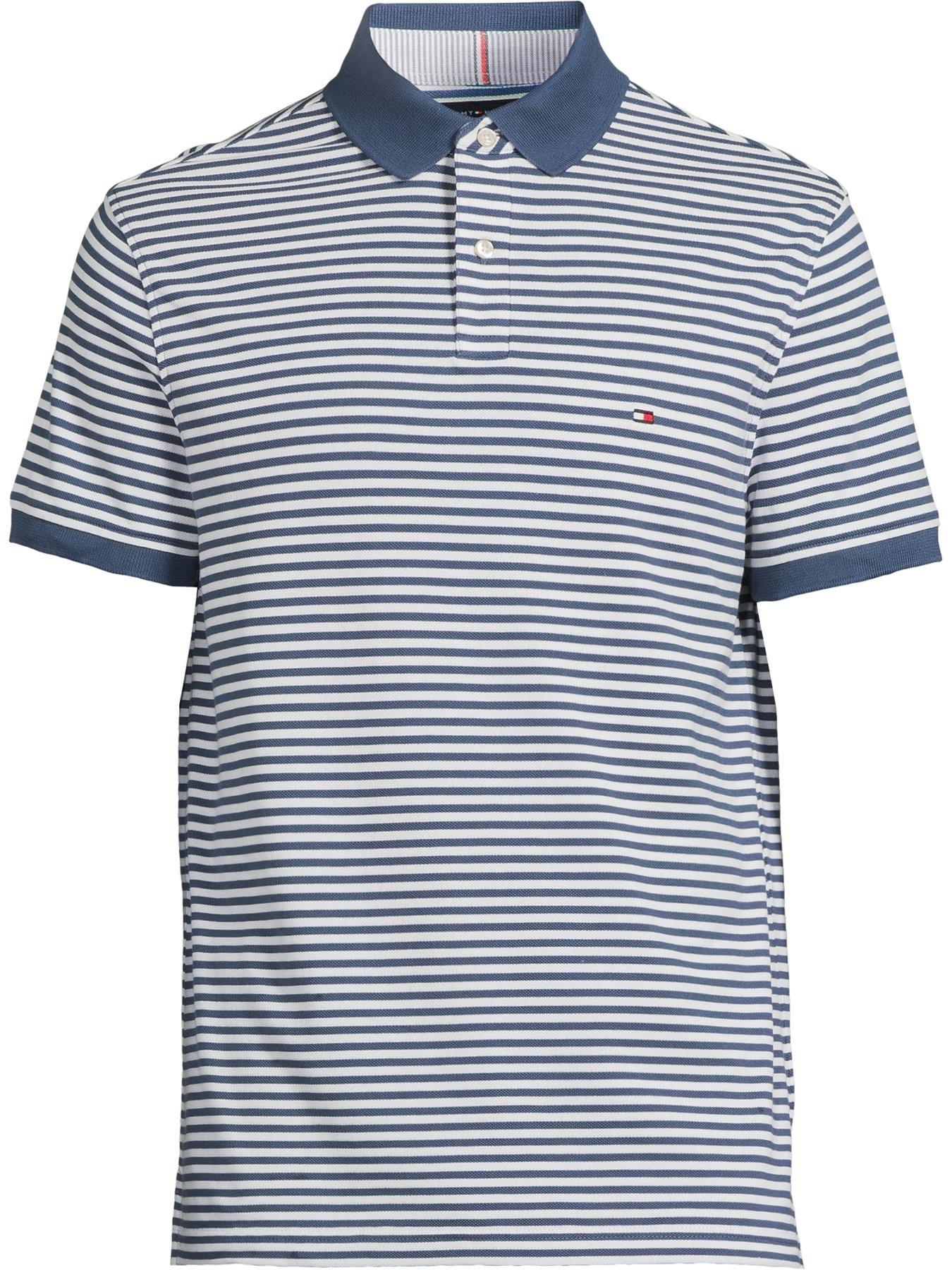  image of tommy-hilfiger-1985-regular-fit-stripe-polo-shirt-blue