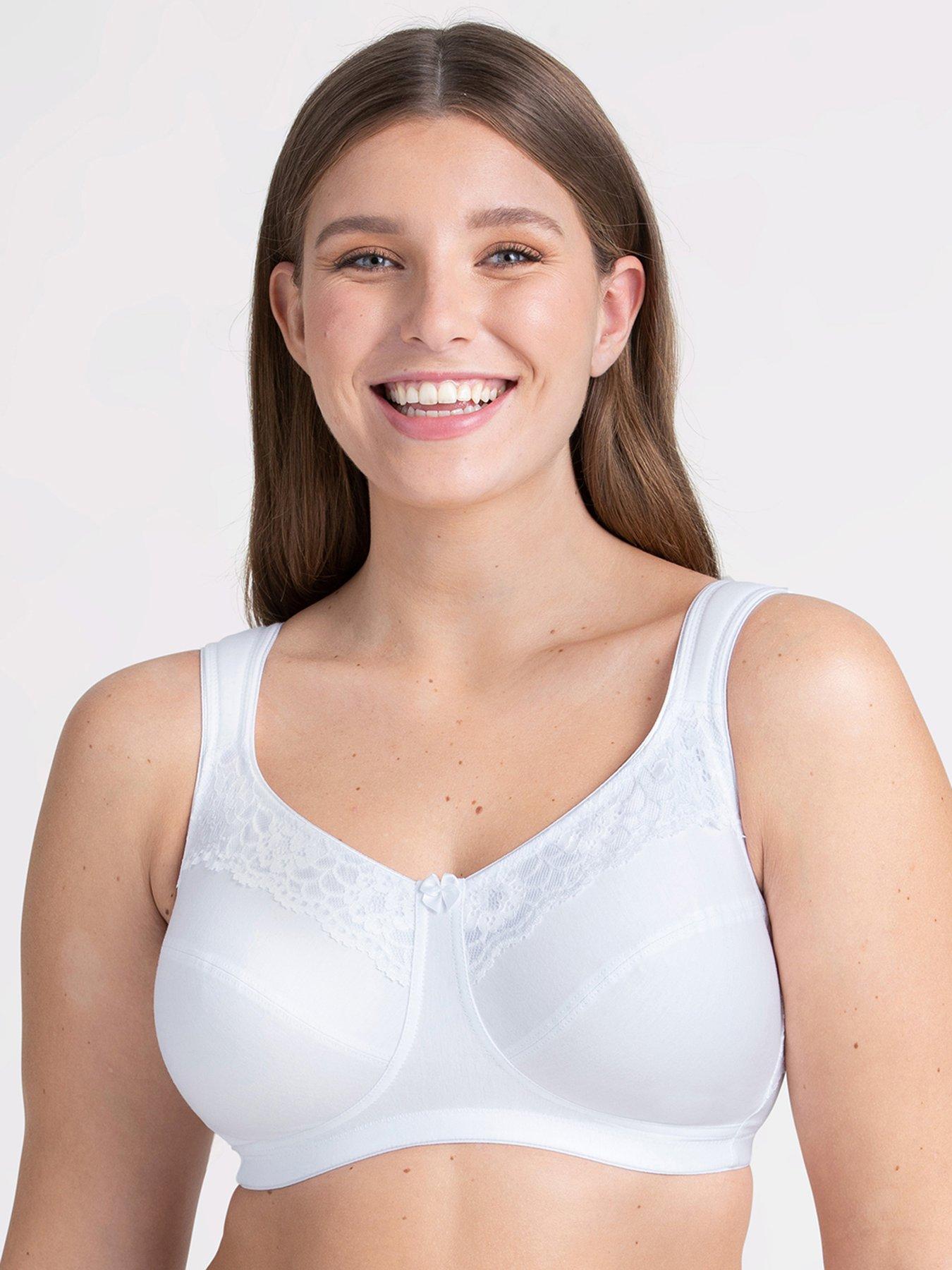 undefined Cotton Now Minimizer Non Wired Bra - White