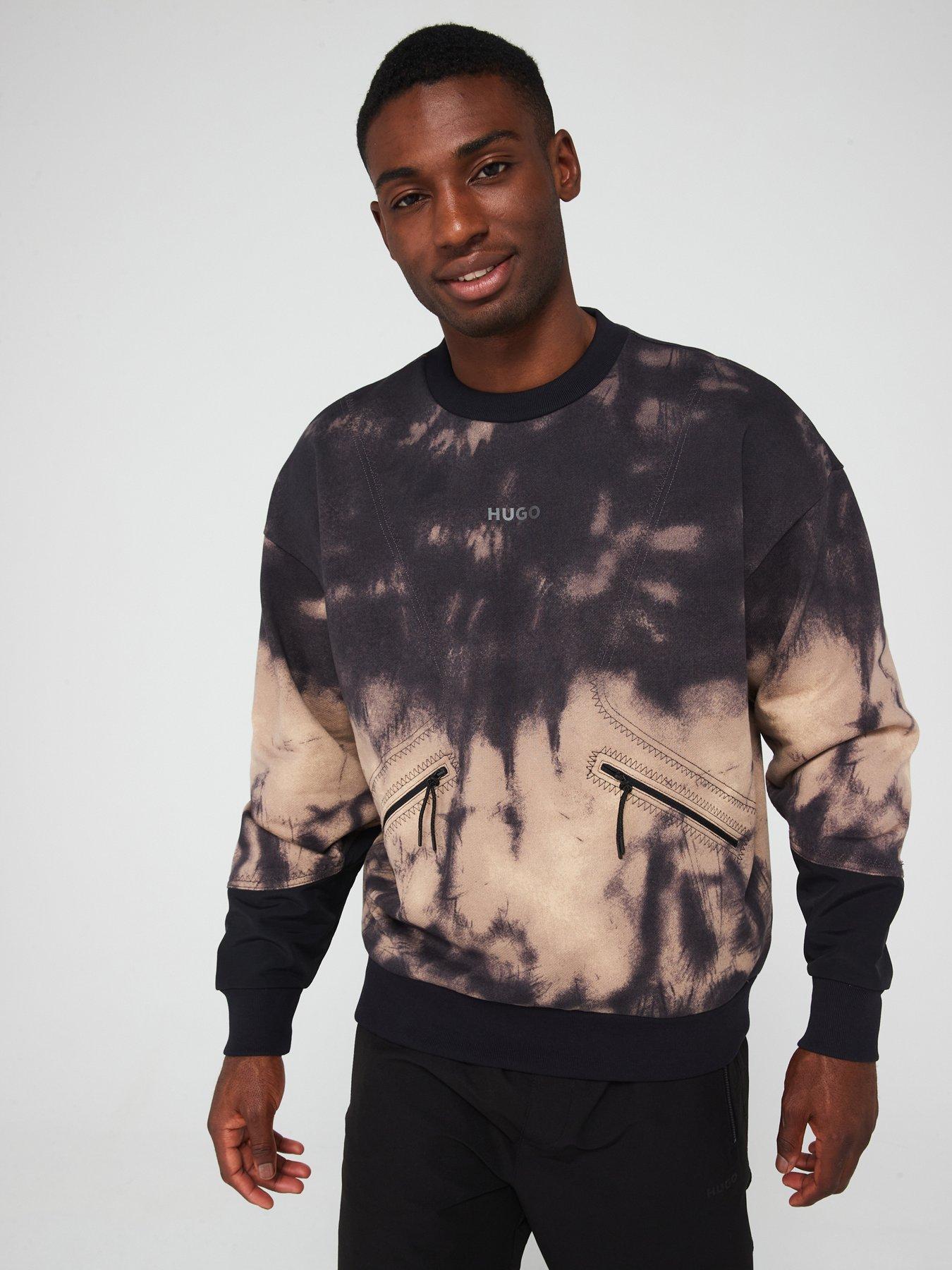 HUGO Dautumnas All Over Print Oversized Crew Sweat - Green