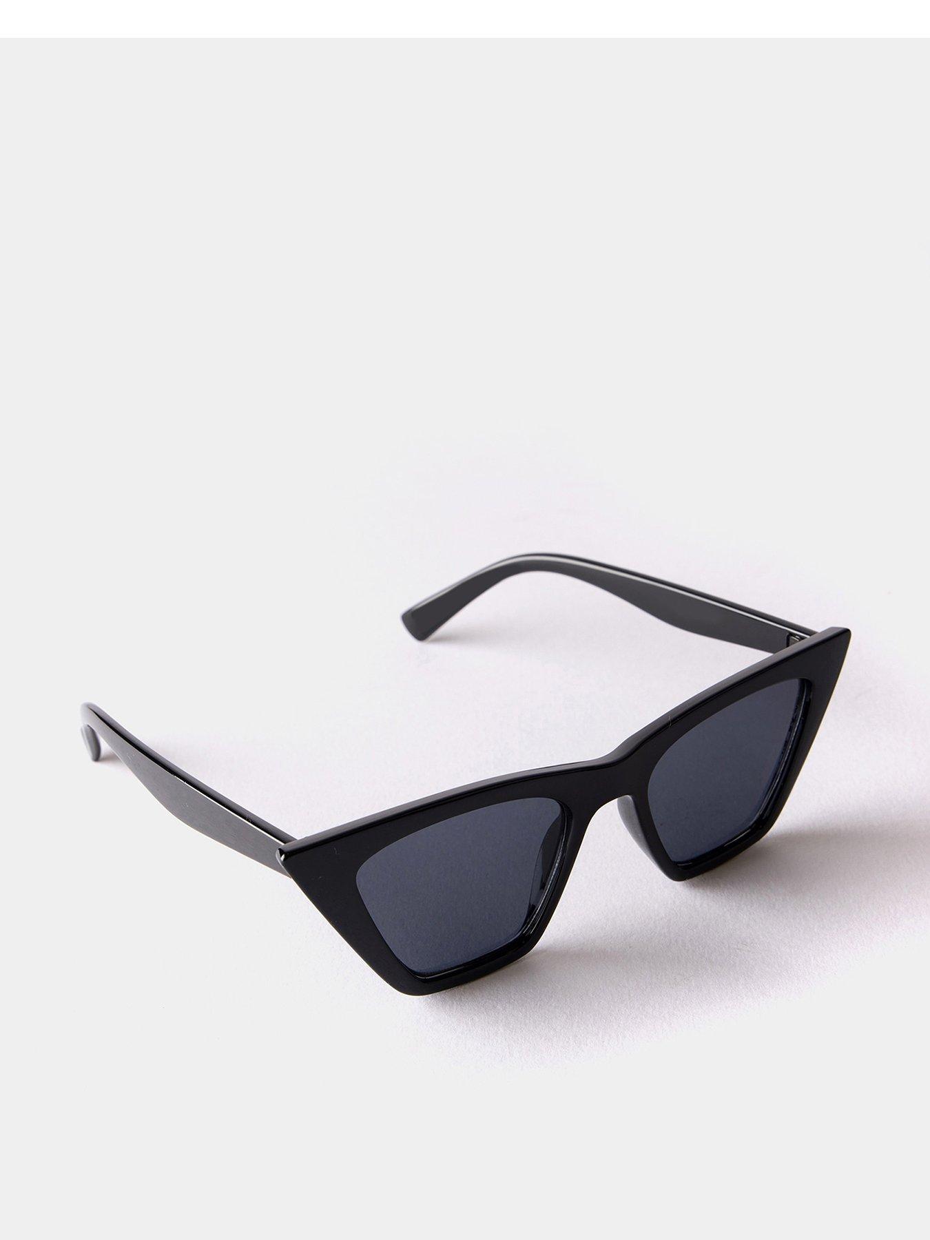 Image 1 of 5 of Mint Velvet Black Rectangular Sunglasses