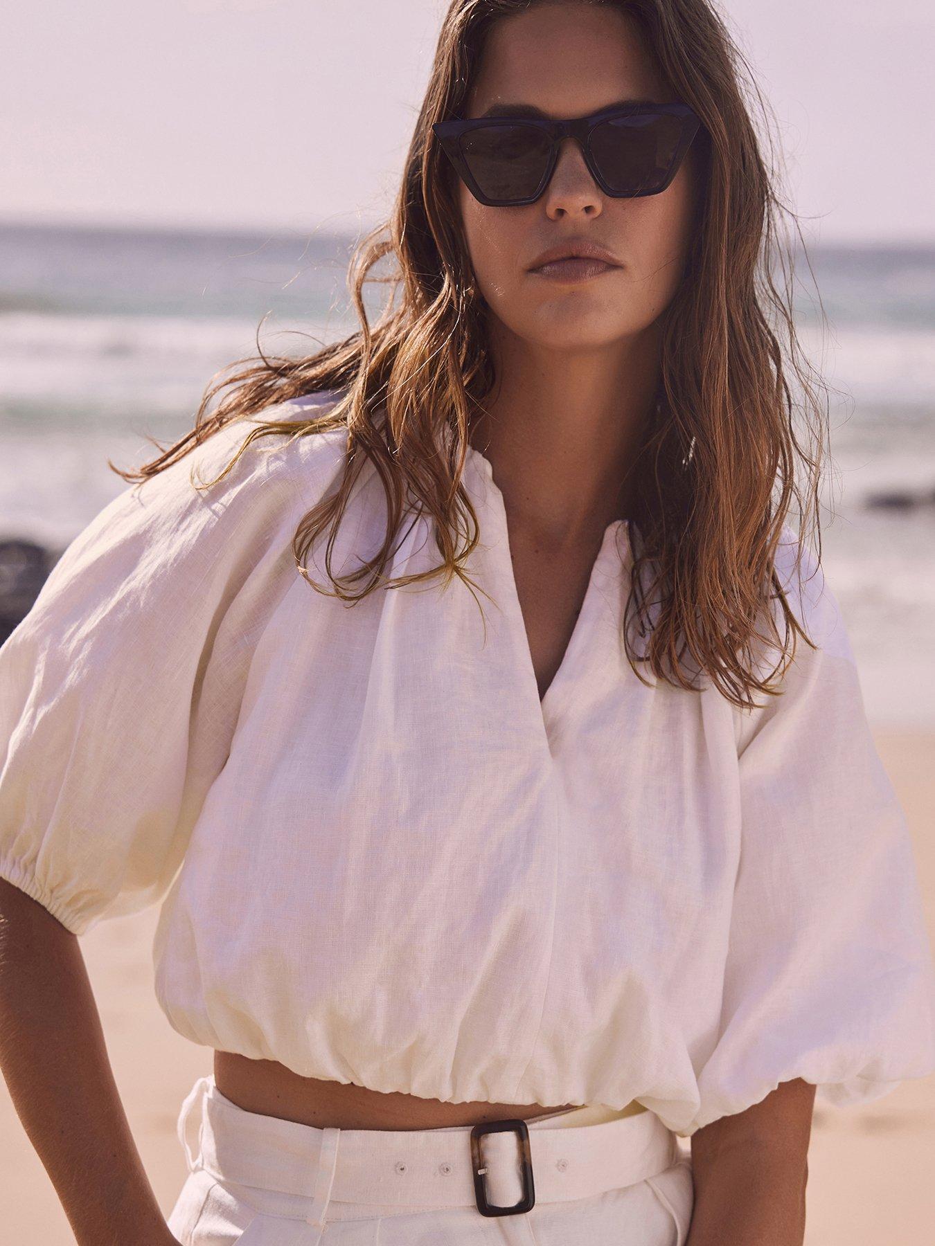  image of mint-velvet-black-cat-eye-sunglasses