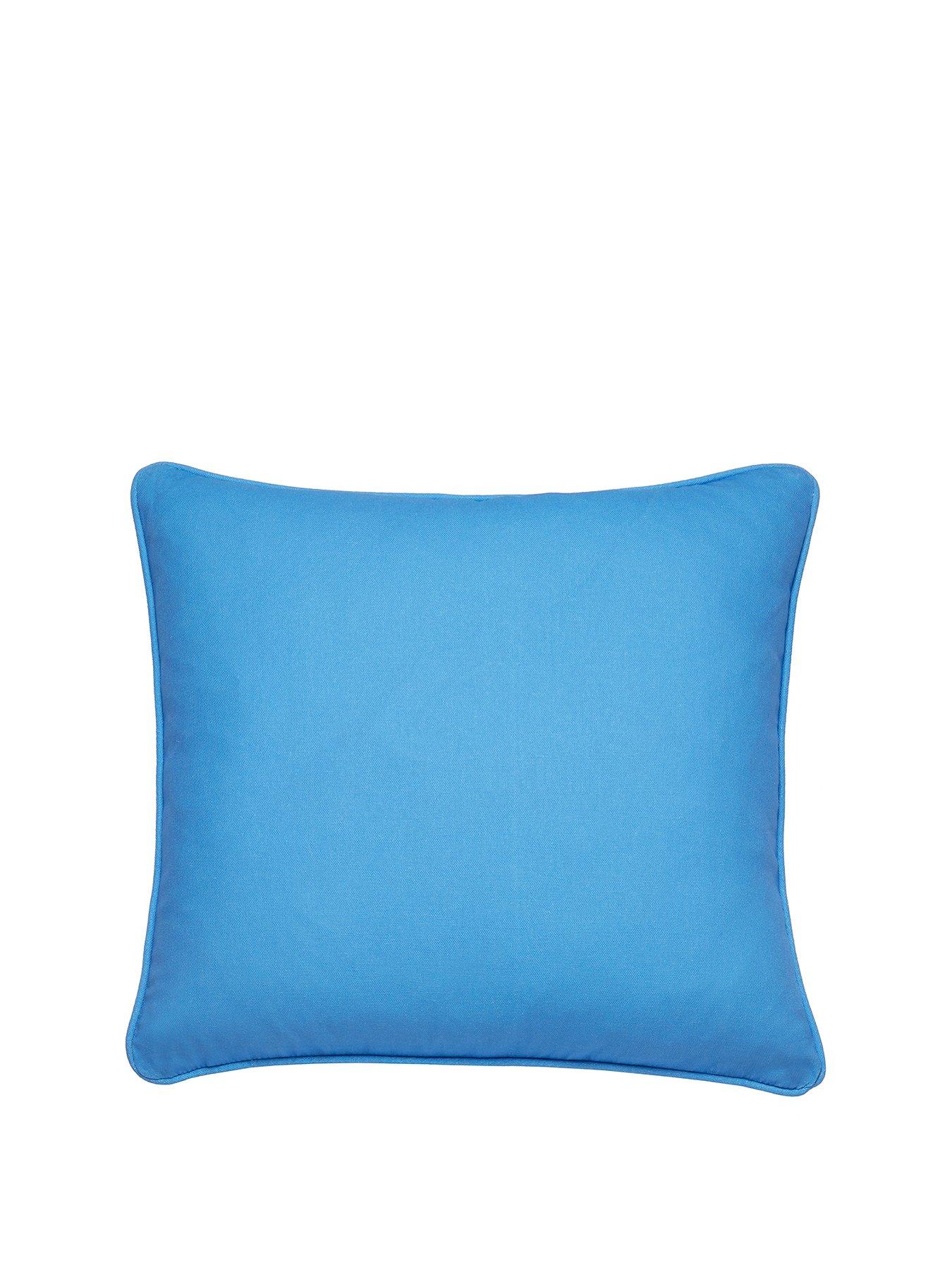  image of fusion-plain-dye-outdoor-cushion-blue