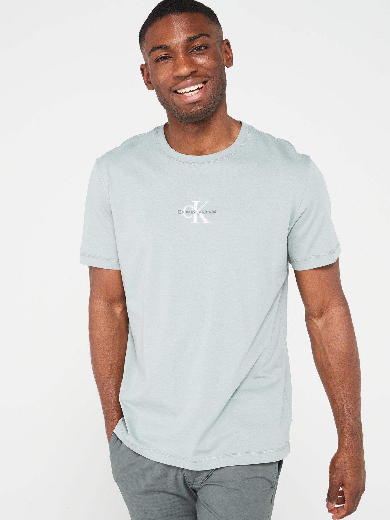 Calvin Klein Jeans Central Monologo T-shirt - Grey | littlewoods.com