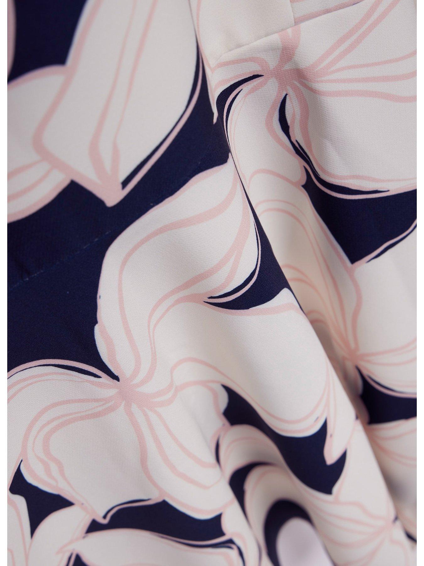 Image 3 of 5 of Mint Velvet Floral Print Ruffle Midi Dress