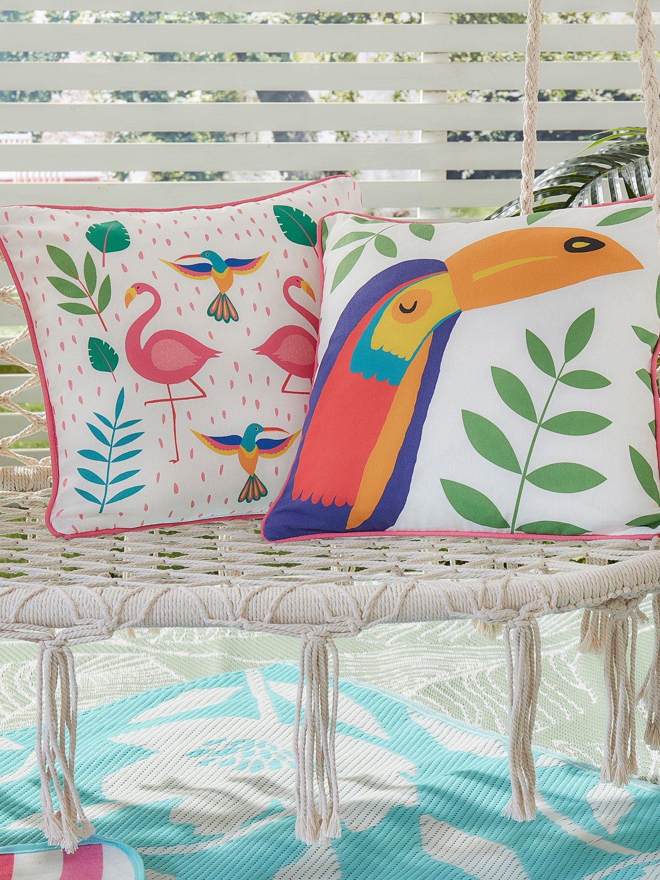  image of fusion-tropical-flamingo-outdoor-cushion