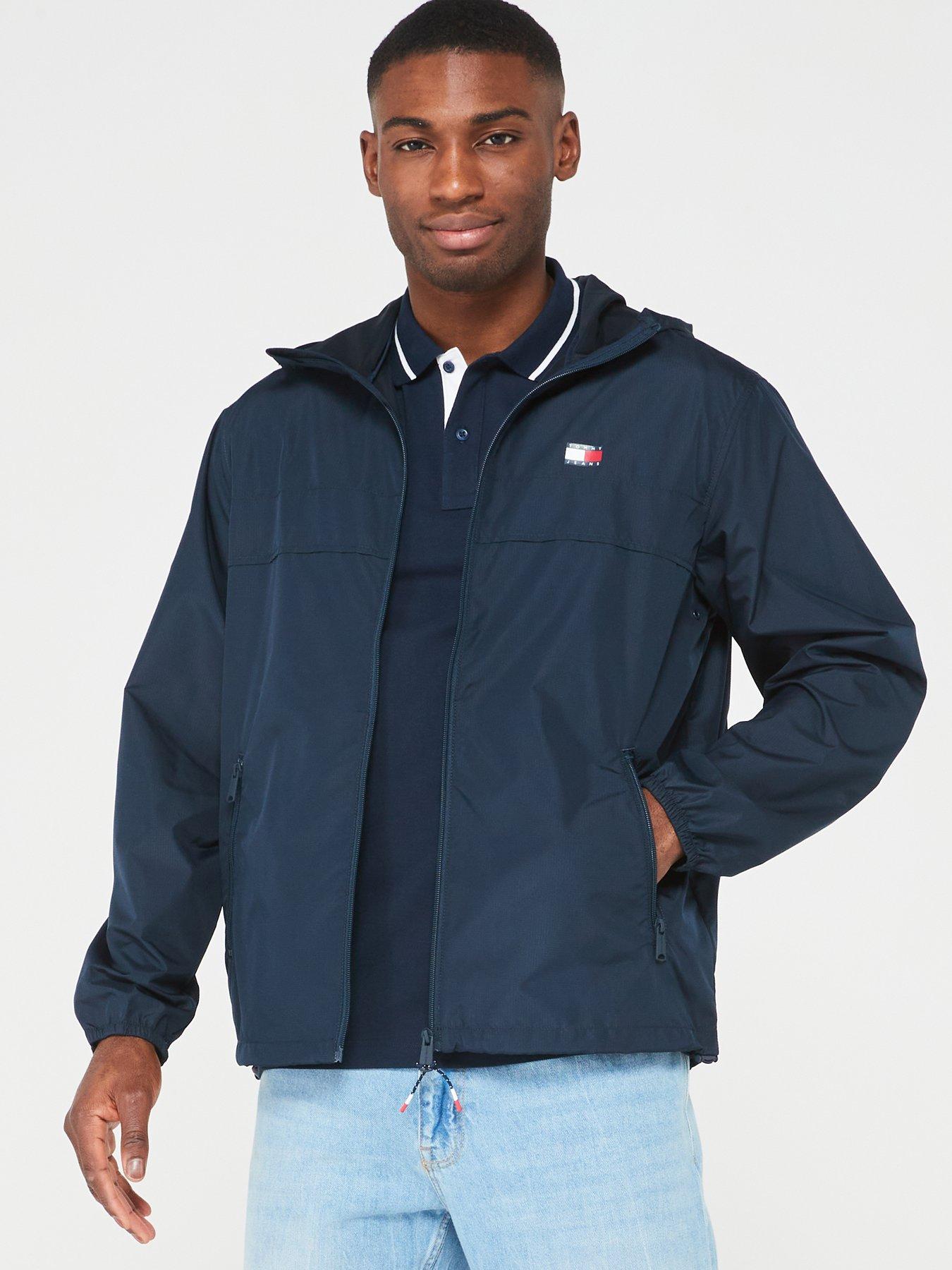 Tommy Jeans Lightweight Chicago Hooded Jacket - Navy | littlewoods.com