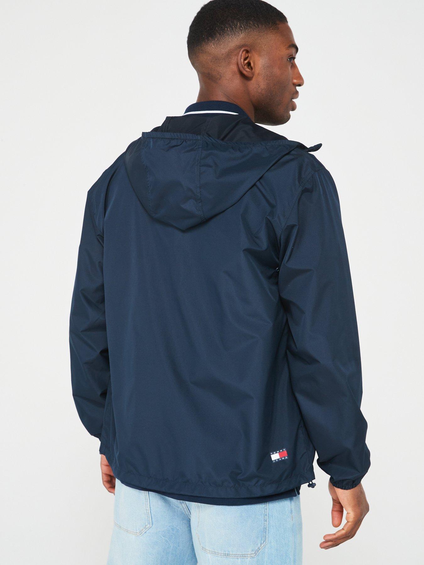 Tommy Jeans Lightweight Chicago Hooded Jacket - Navy | littlewoods.com