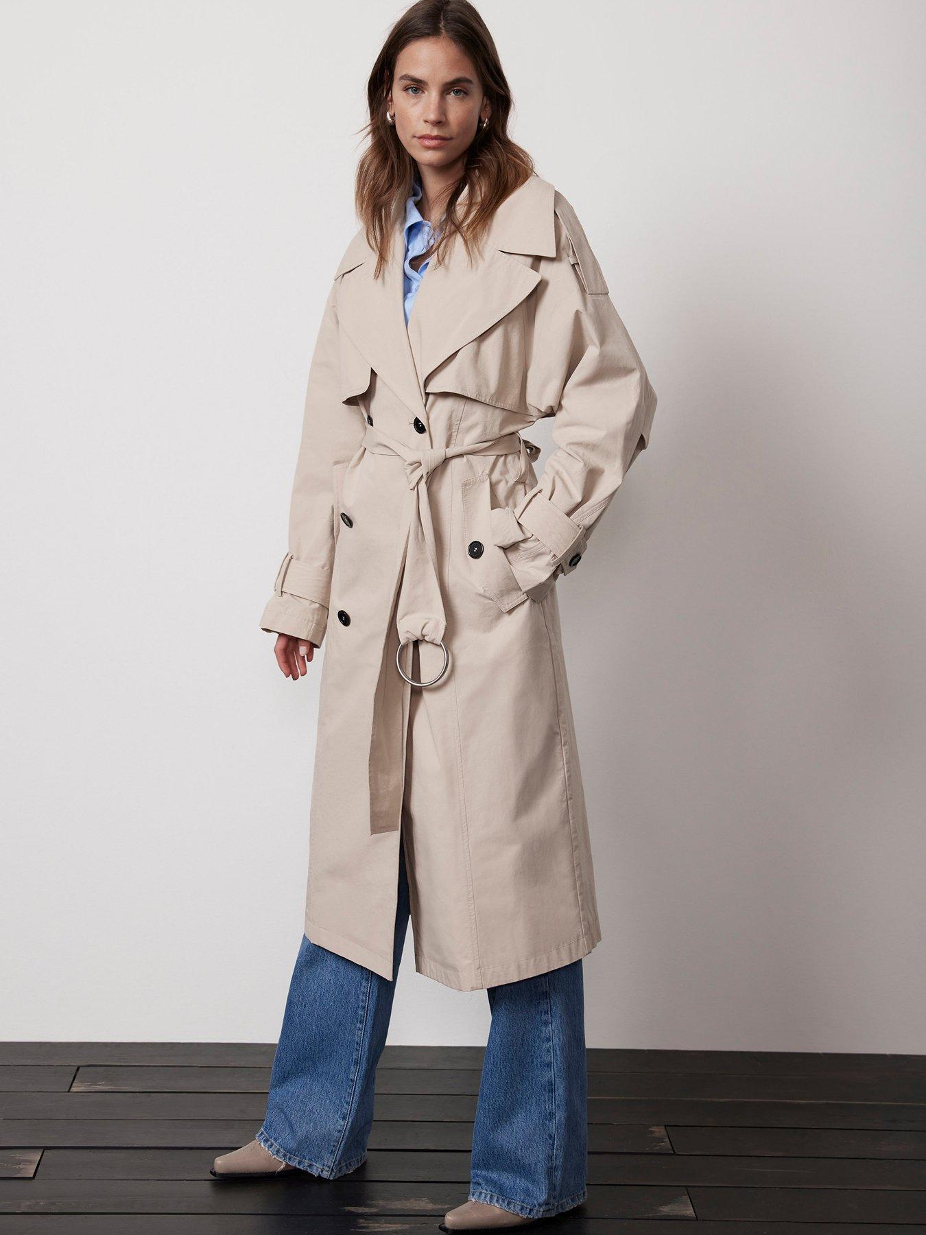 Mint Velvet Stone Relaxed Cotton Trench littlewoods