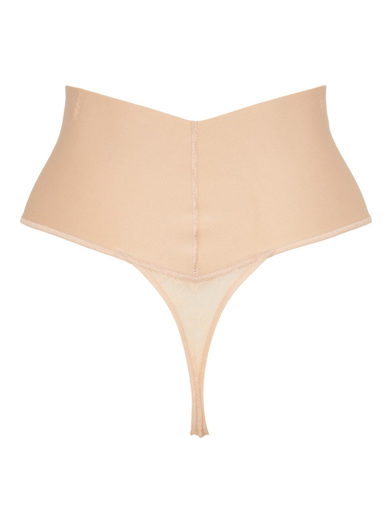  image of maidenform-tame-your-tummy-shaping-thong-beige