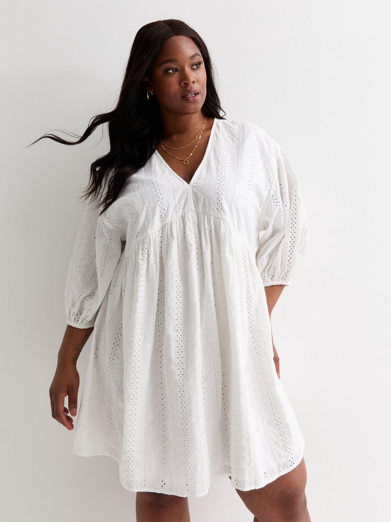 New look white lace dress best sale