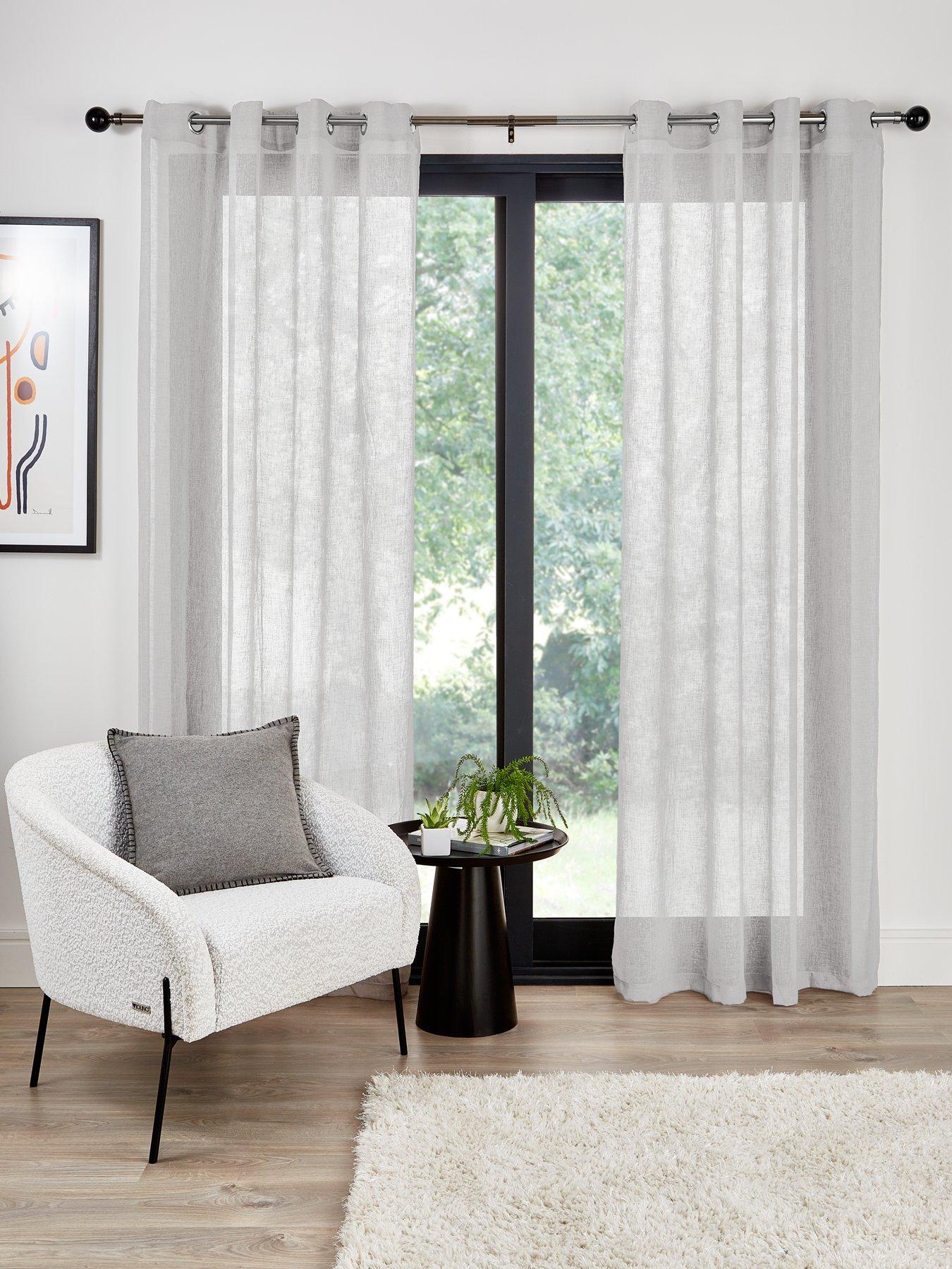 undefined Kos Textured Voile Panel Pair