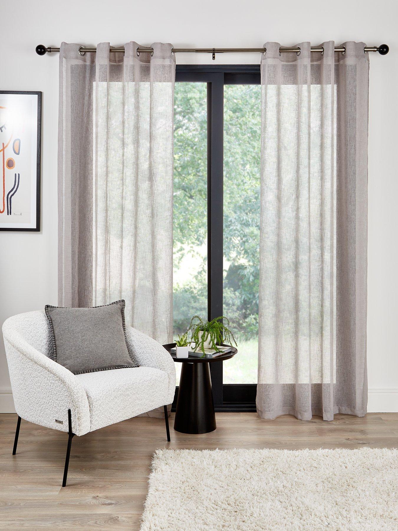 undefined Kos Textured Voile Panel Pair