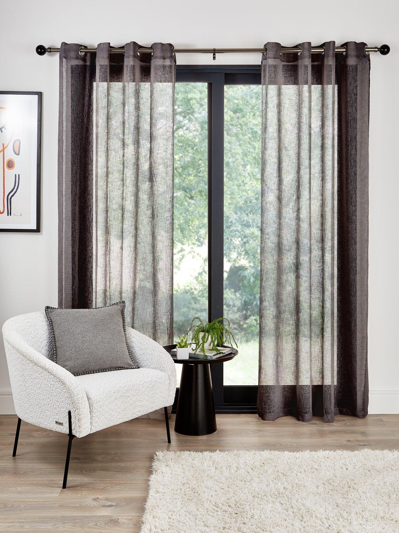 Image 1 of 3 of The Very Collection Kos Textured Voile Panel Pair