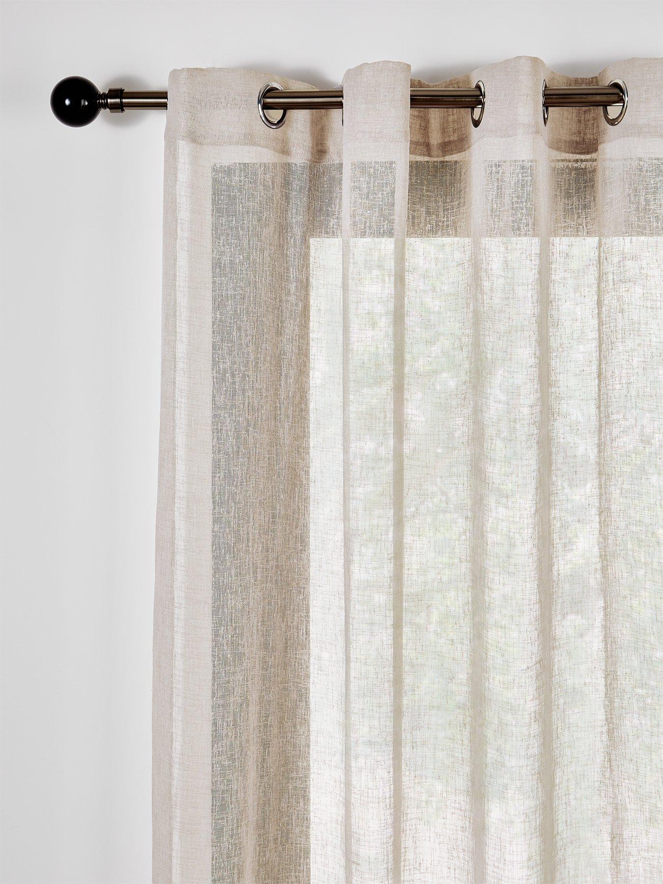  image of very-home-kos-textured-eyelet-voile-curtains