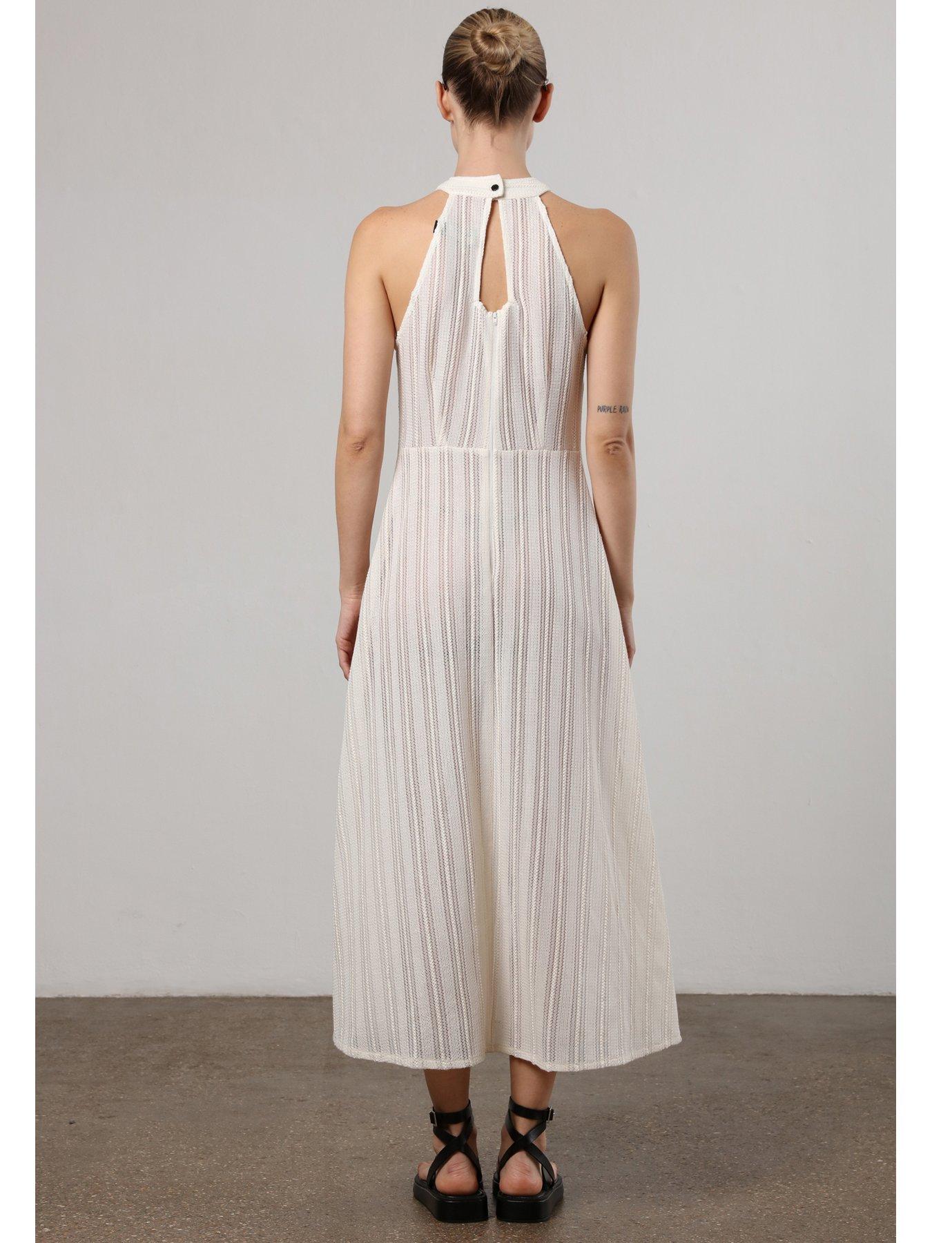 image of religion-crochet-halterneck-maxi-dress-white