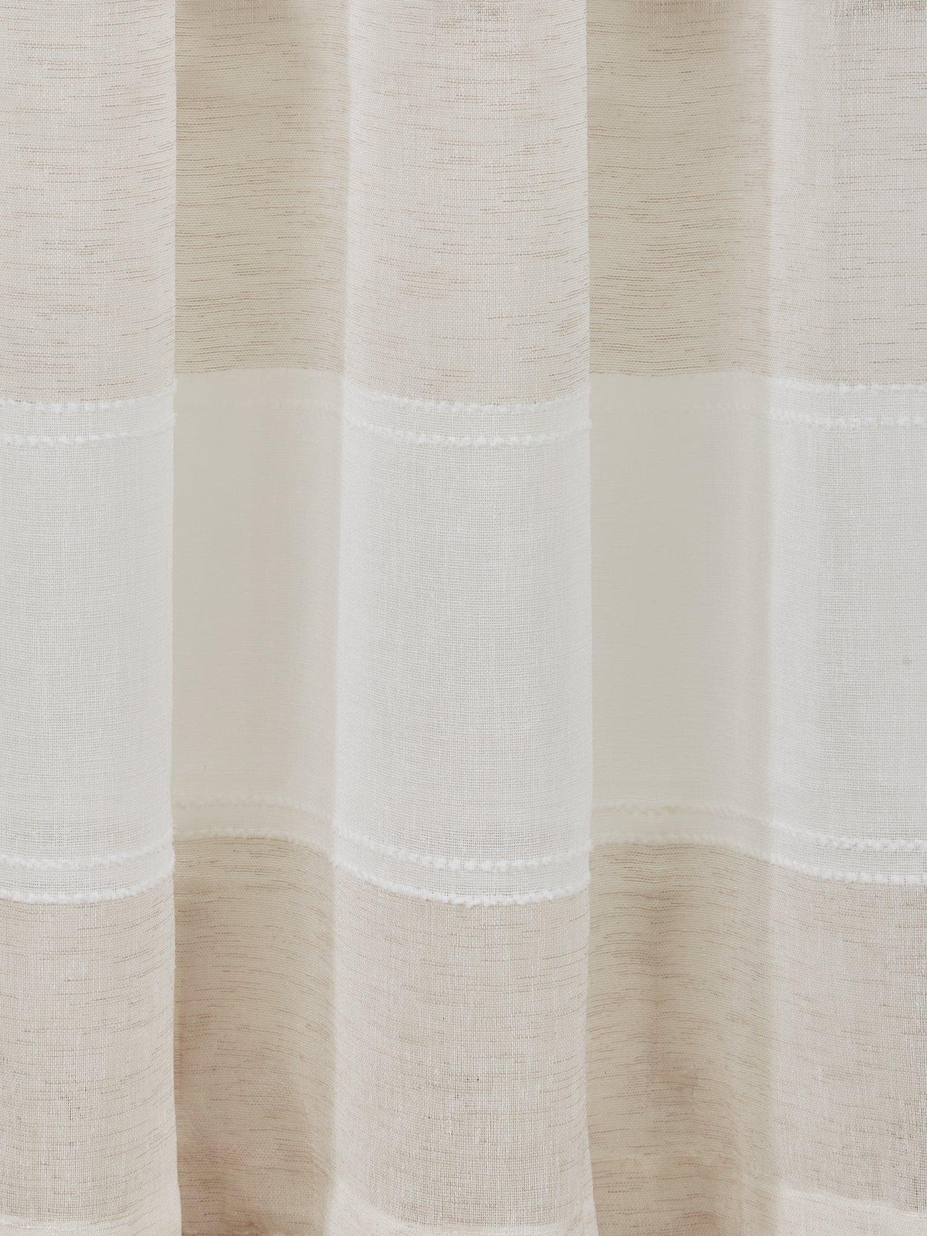 Image 3 of 3 of The Very Collection Rhodes Horizontal Stripe Voile Panel Pair
