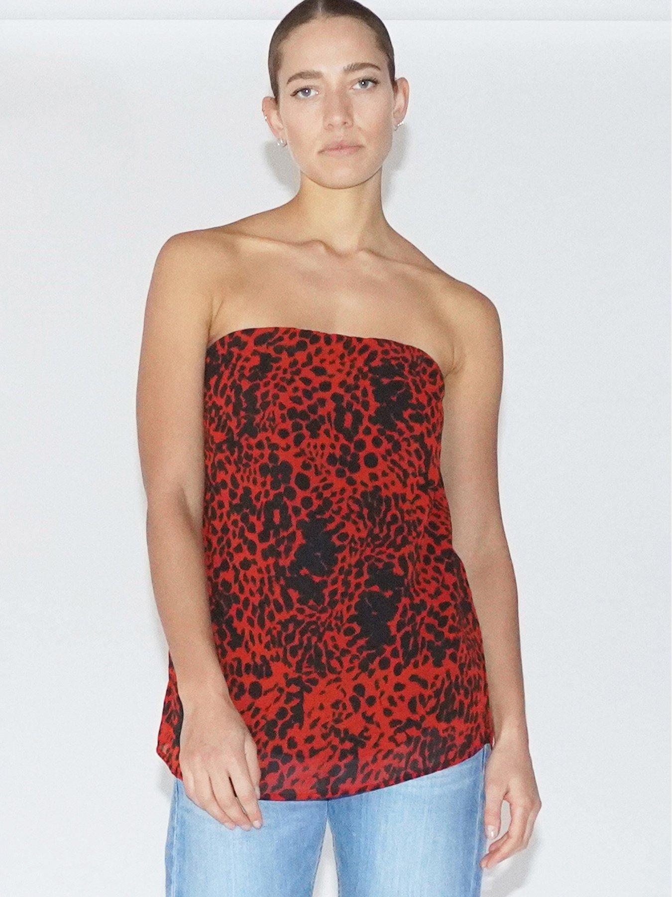 undefined Longline Bandeau Top - Red