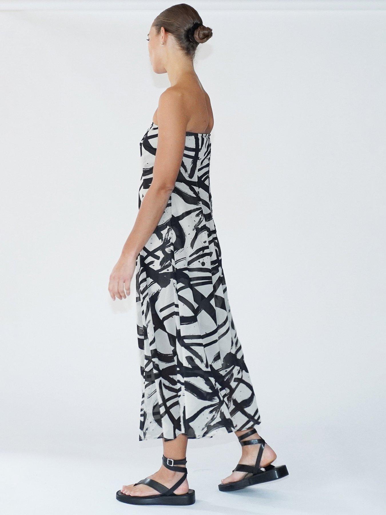  image of religion-bandeau-midi-dress-taupe