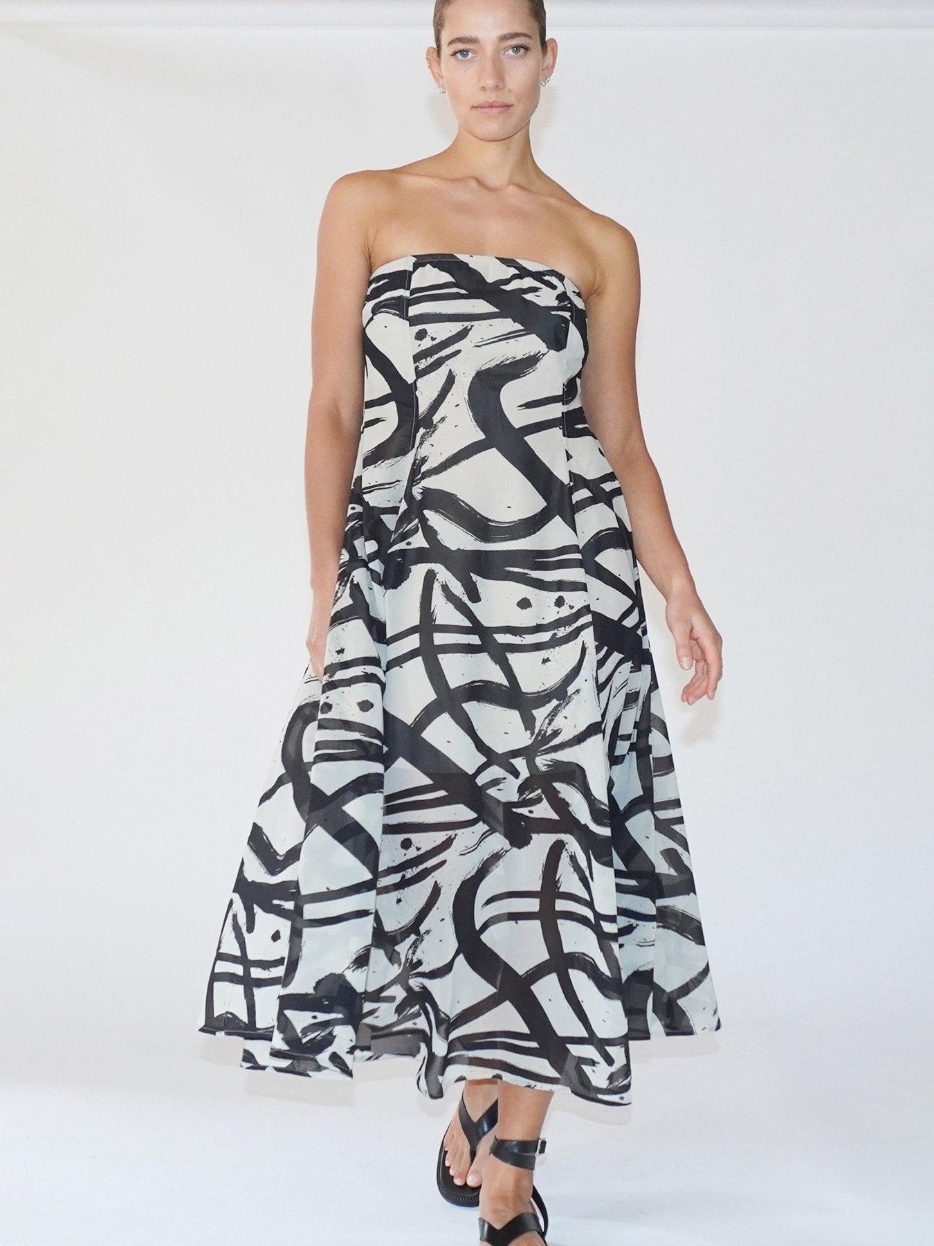  image of religion-bandeau-midi-dress-taupe