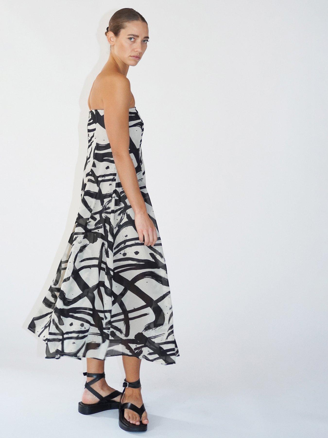  image of religion-bandeau-midi-dress-taupe