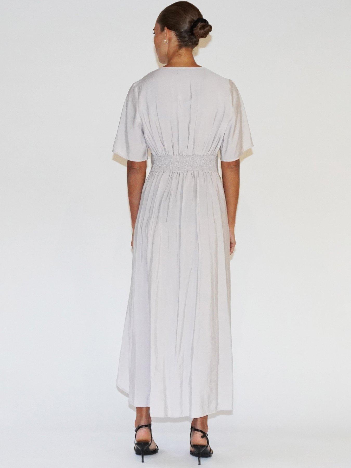  image of religion-handkerchief-hem-maxi-dress-white