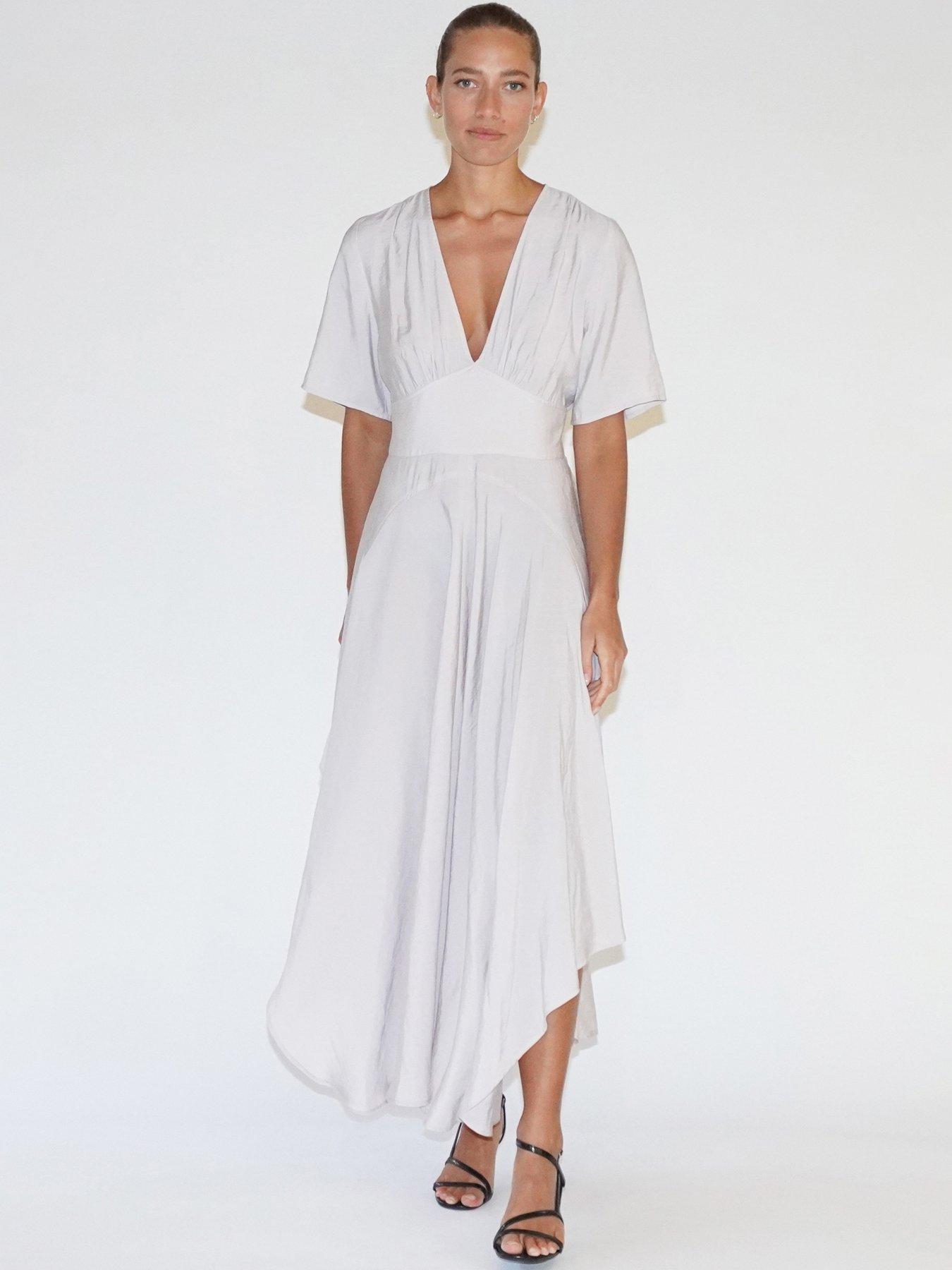  image of religion-handkerchief-hem-maxi-dress-white